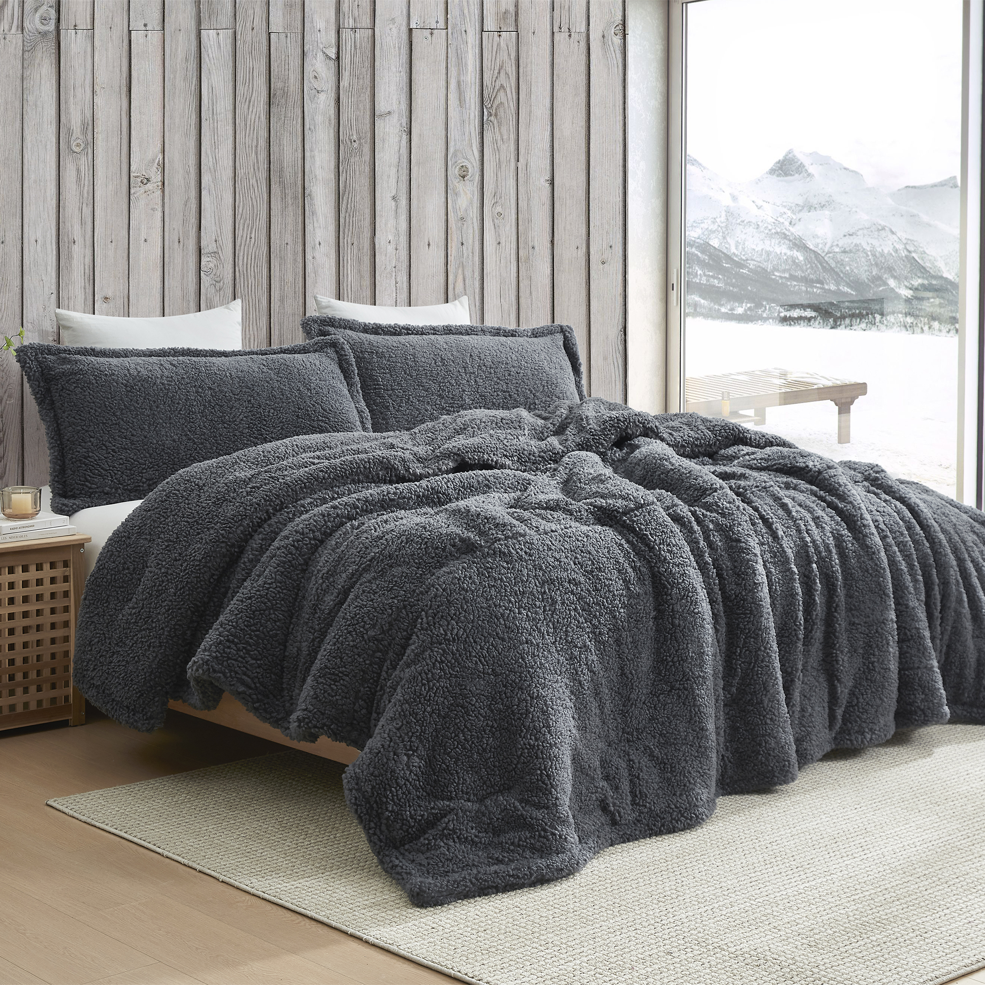 Unfluffin Believable - Coma Inducer® Oversized Queen Comforter - Dark Gray