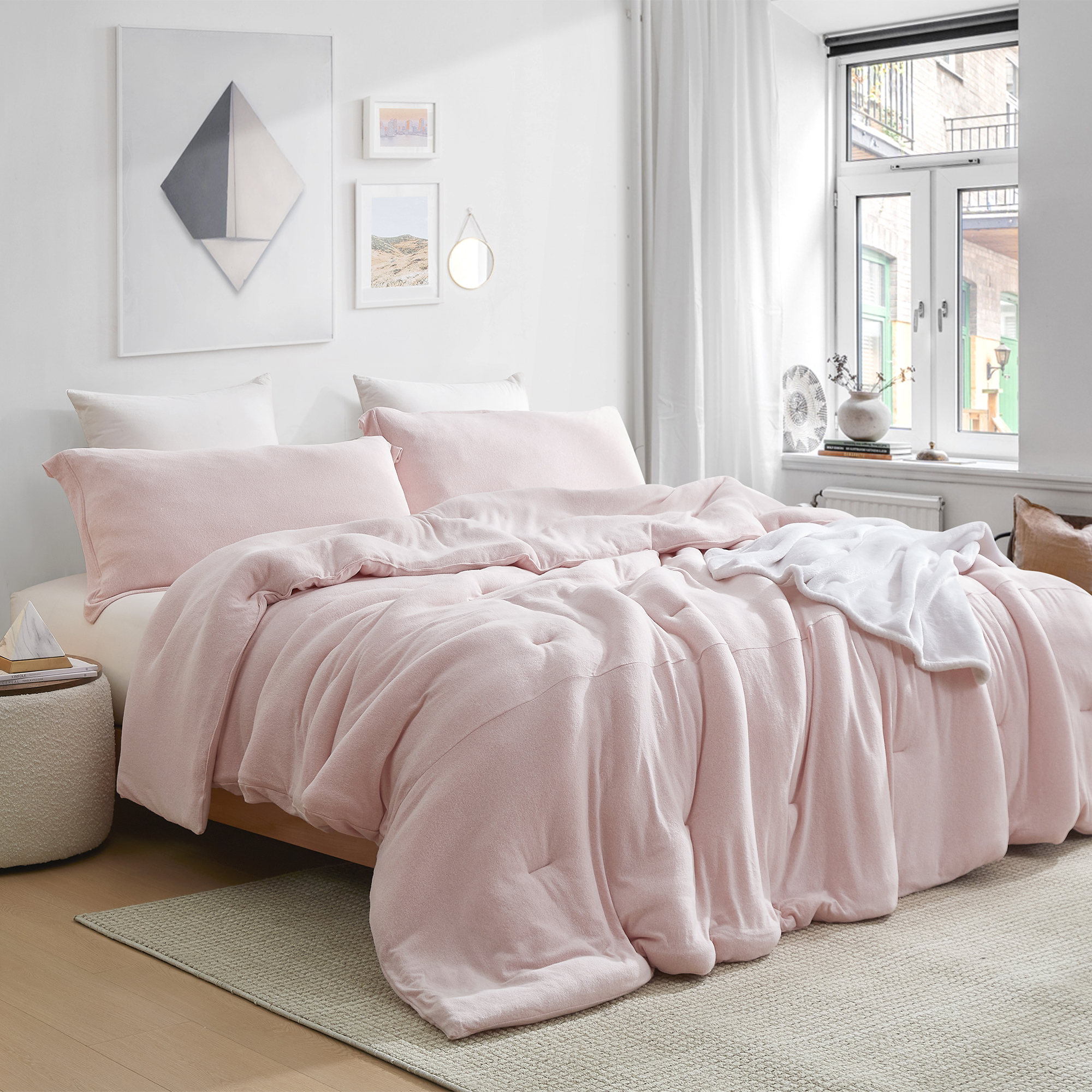 Sweater Weather - Coma Inducer® Oversized Queen Comforter - Cardigan Pink