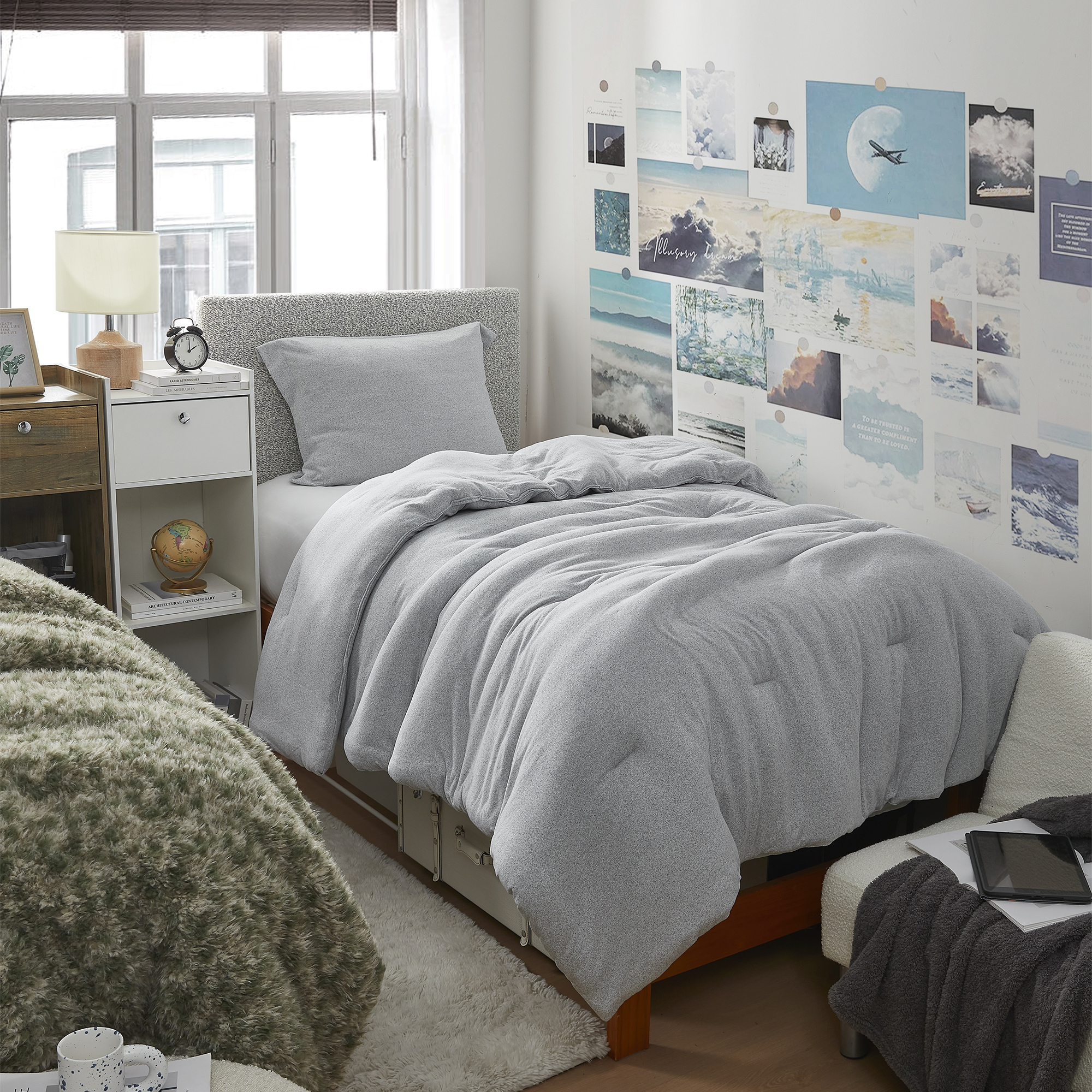 Sweater Weather - Coma Inducer® Oversized Twin Comforter - Glacier Gray