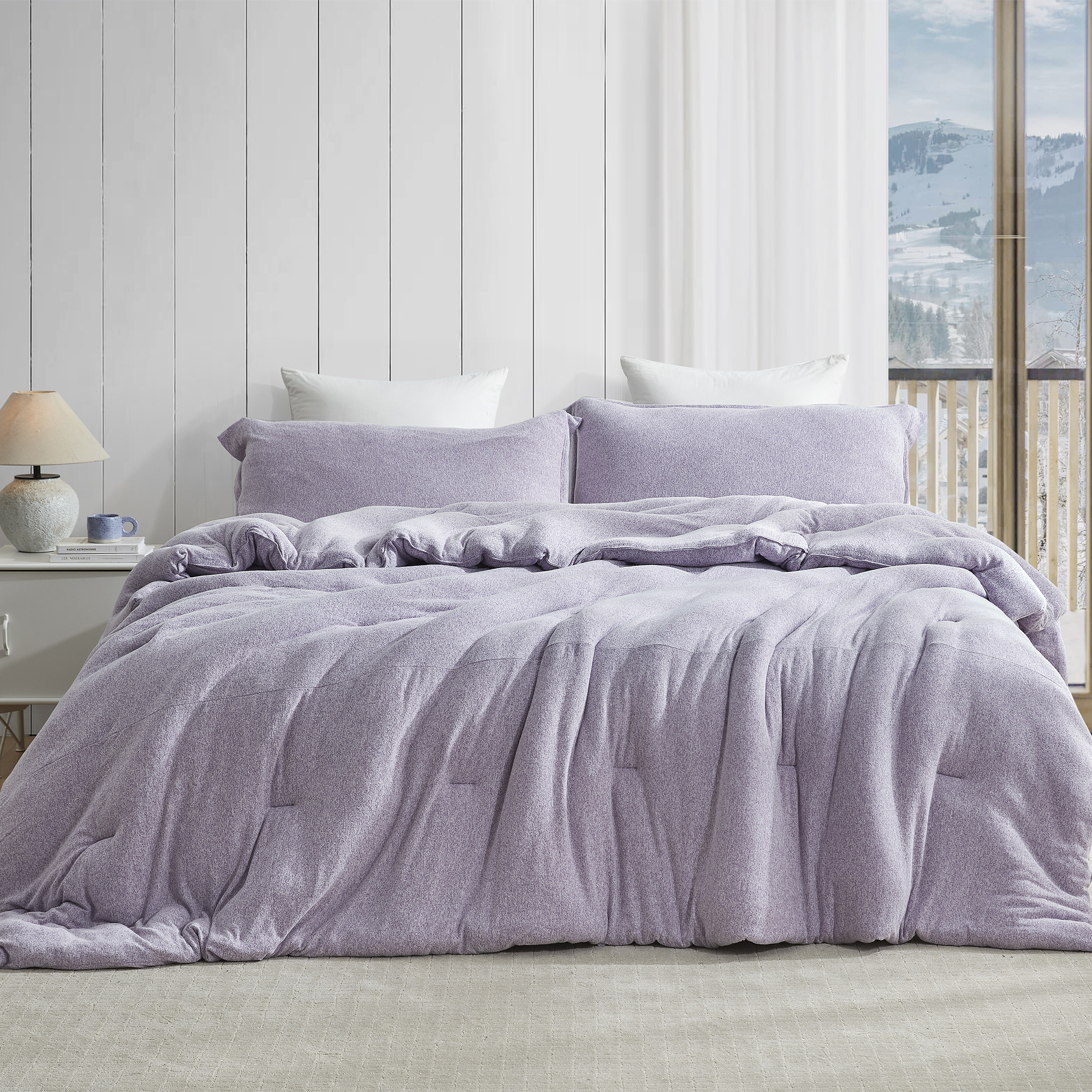 Sweater Weather - Coma Inducer® Oversized Comforter - Snowy Purple