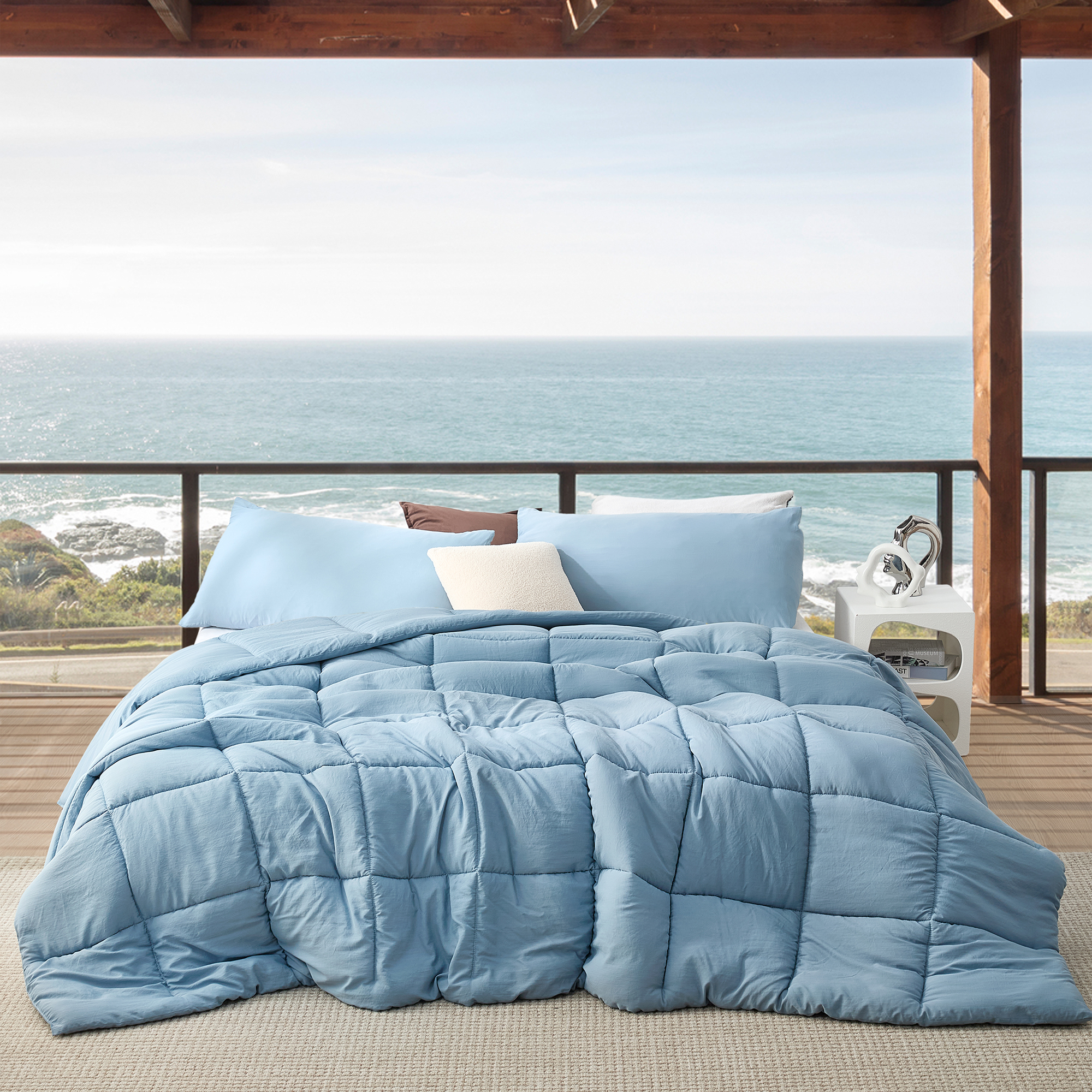 Beachfront Avenue - Coma Inducer Oversized Queen Cooling Comforter - Smoke Blue