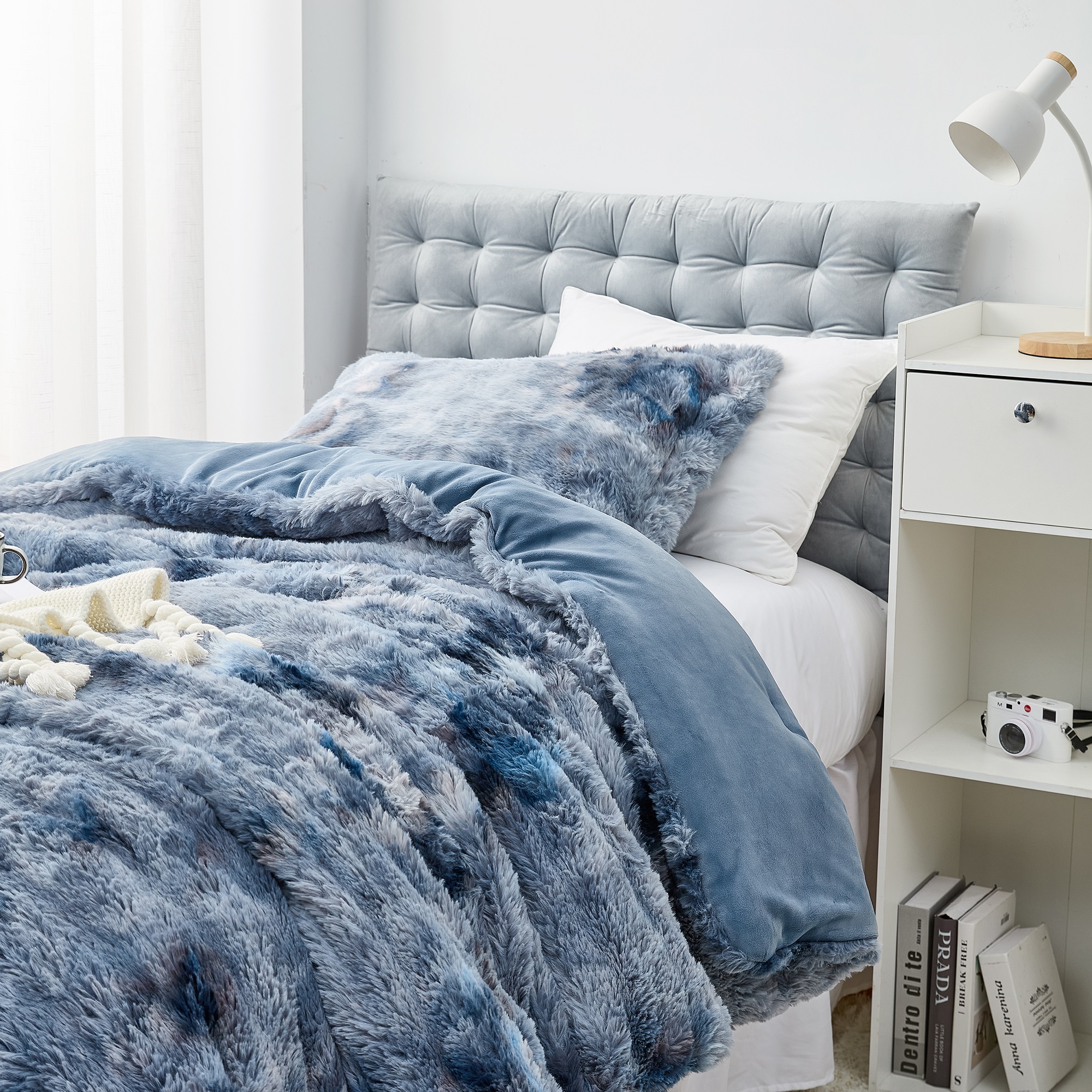 Snowball Chunky Bunny - Coma Inducer® Oversized Twin Comforter Set - Midnight Moon