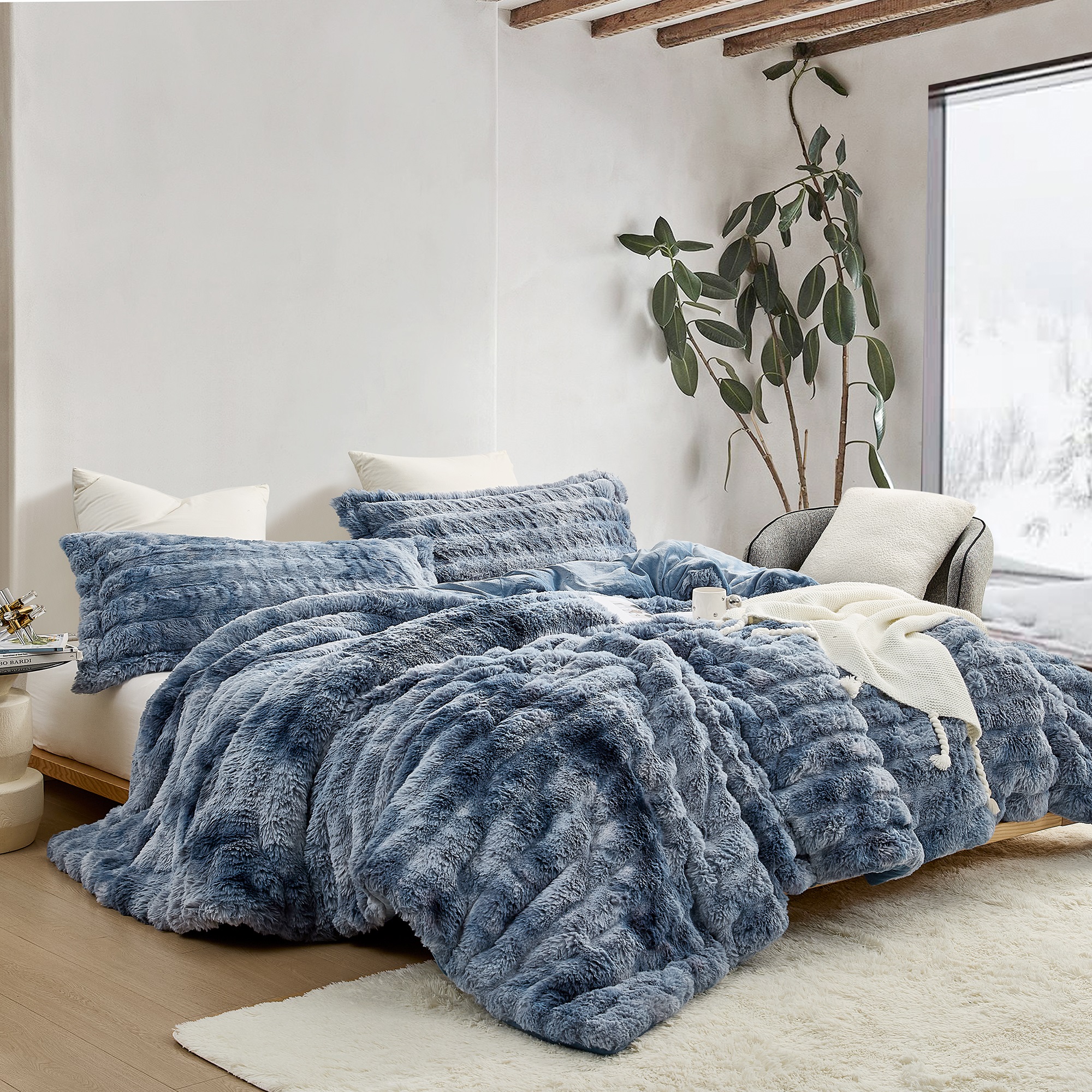 Snowball Chunky Bunny - Coma Inducer® Oversized Comforter Set - Midnight Moon