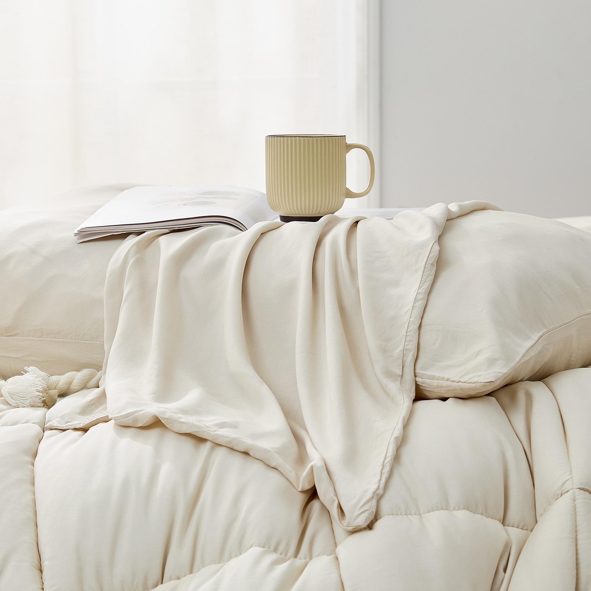 Washed Panda - Coma Inducer® Alaskan King Comforter Set - Almond Cream