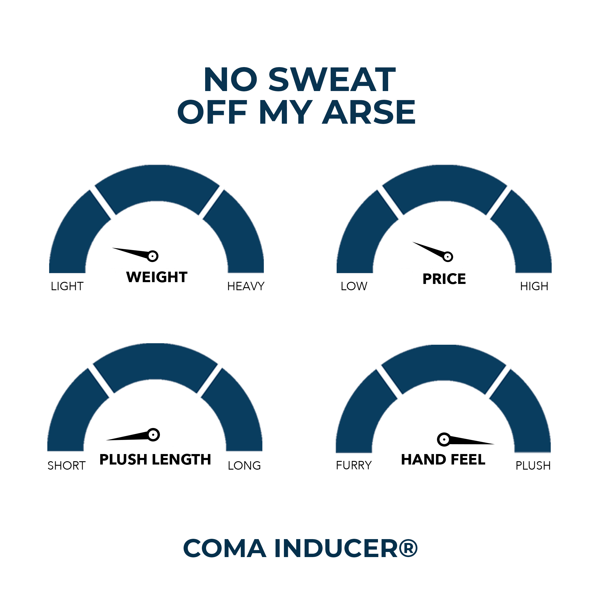 No Sweat Off My Arse - Coma Inducer® Oversized Comforter Set - White