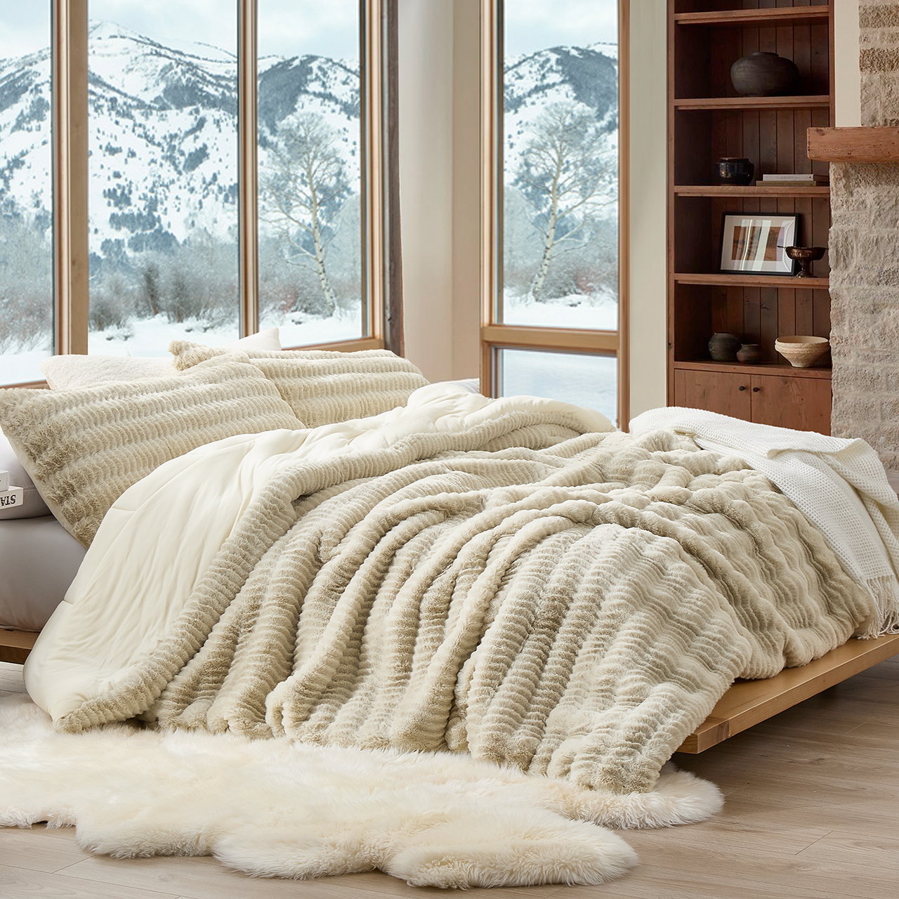 Chunky Bunny Peak of Cozy - Coma Inducer® Oversized King Comforter - Natural Beige