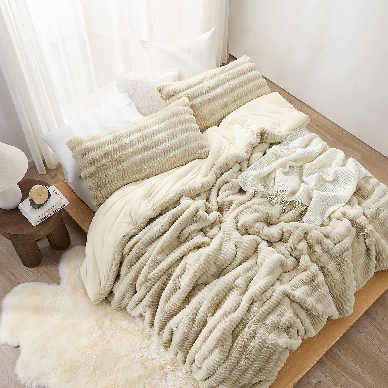 Chunky Bunny Peak of Cozy - Coma Inducer® Oversized King Comforter - Natural Beige