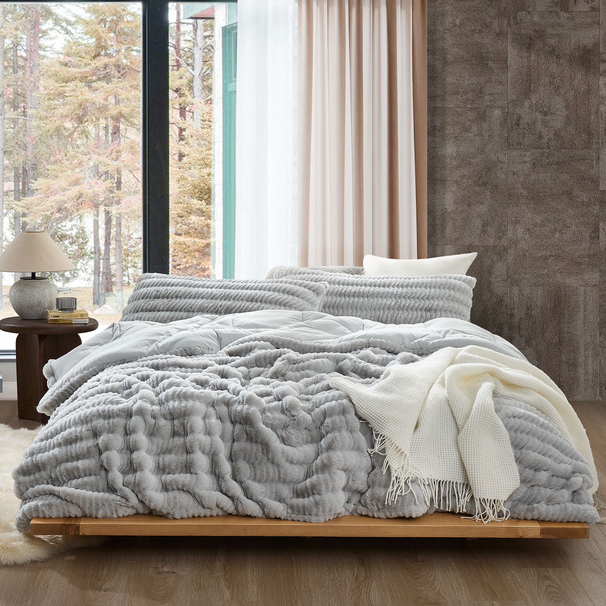 Chunky Bunny Peak of Cozy - Coma Inducer® Oversized King Comforter - Cozy Gray
