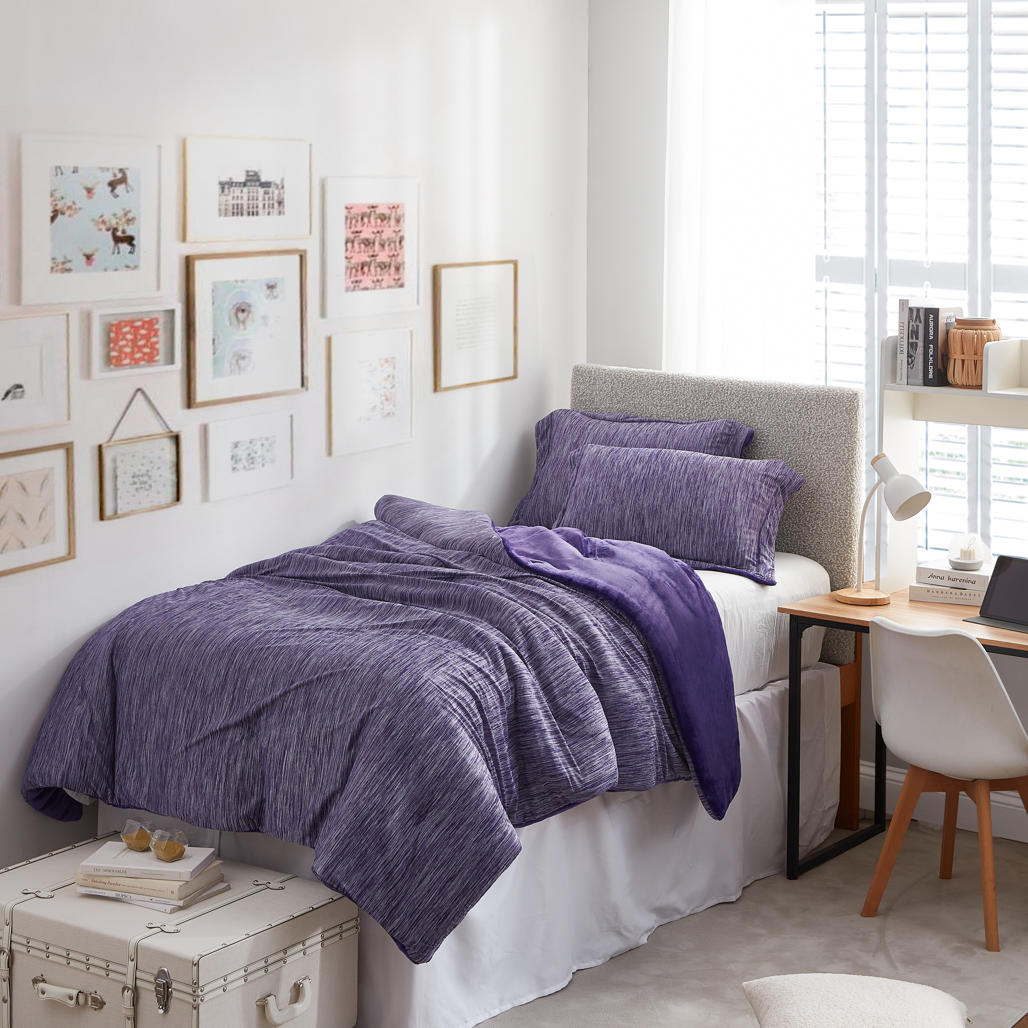 Some Like it Hot - Some Like it Cold - Coma Inducer® Twin XL Comforter Set - Violet Prism