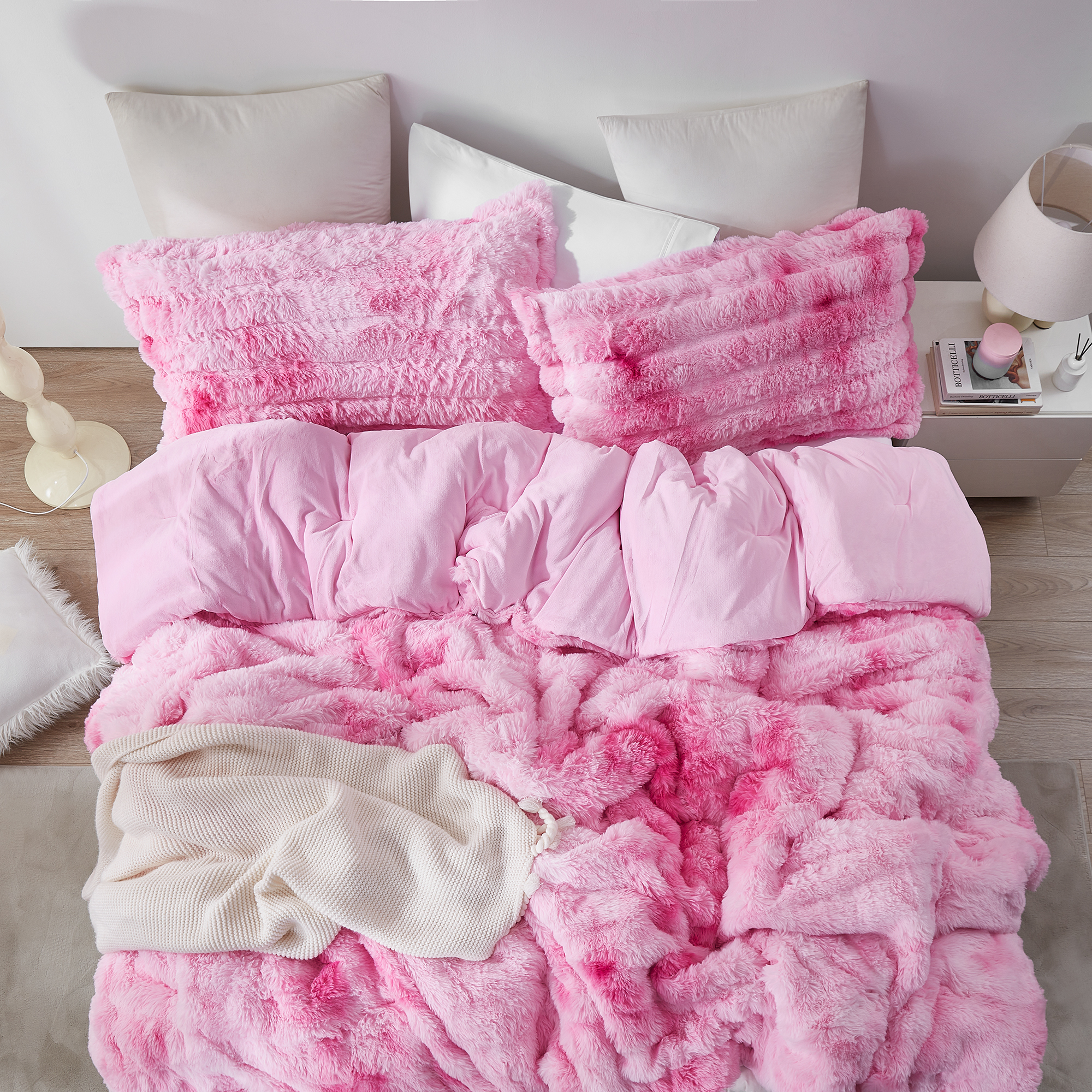 Snowball Chunky Bunny® - Coma Inducer® Oversized King Comforter Set - Pink Cosmos