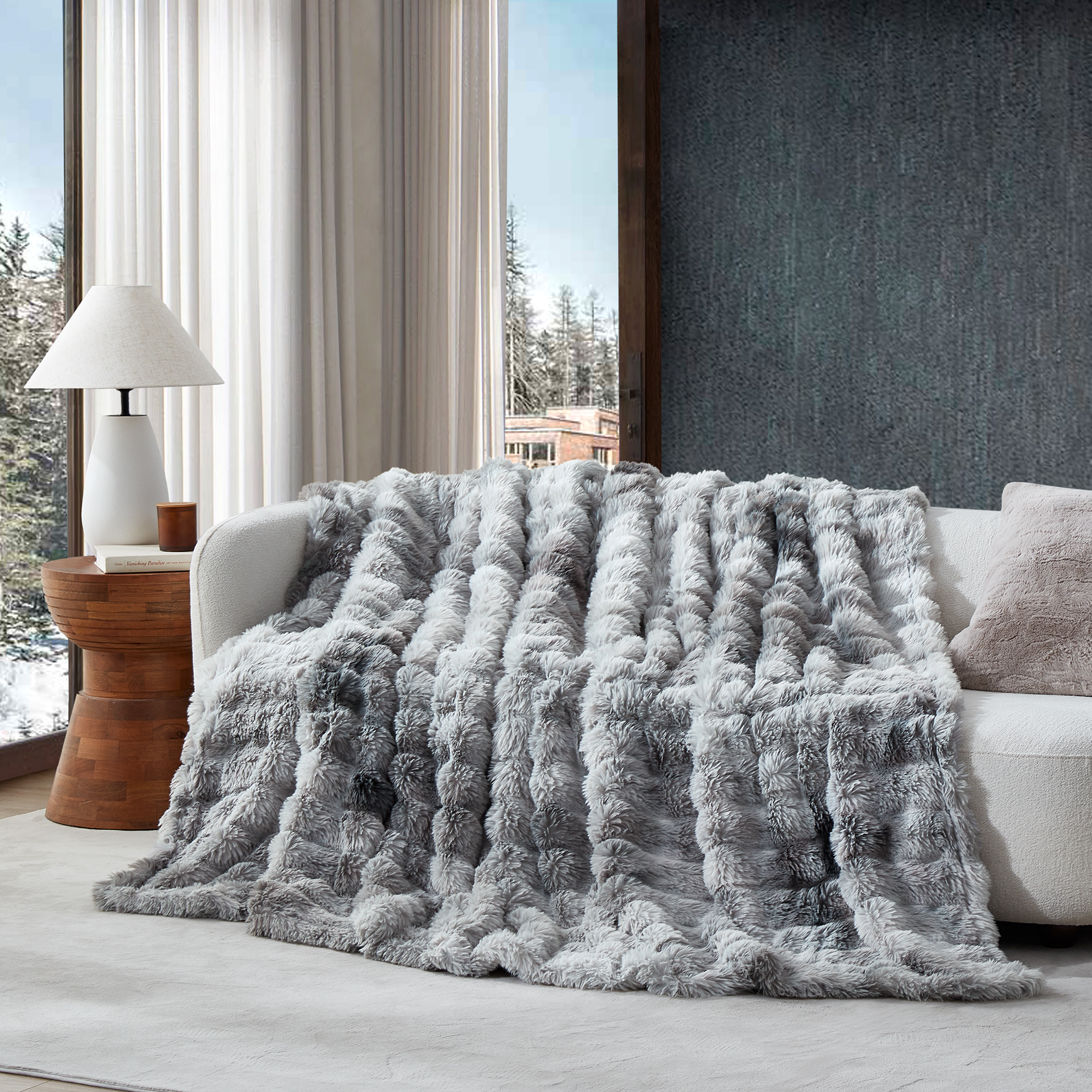 Snowball Chunky Bunny® - Coma Inducer® King Blanket - Monsoon Gray