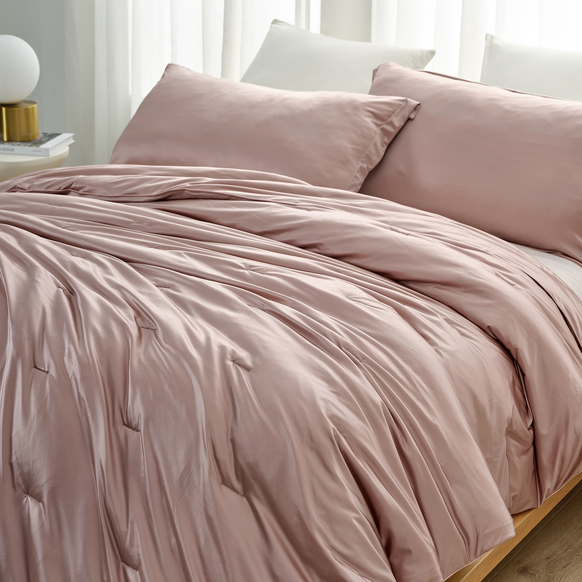 Satin Summer - Coma Inducer® Alaskan King Comforter Set - Bronze