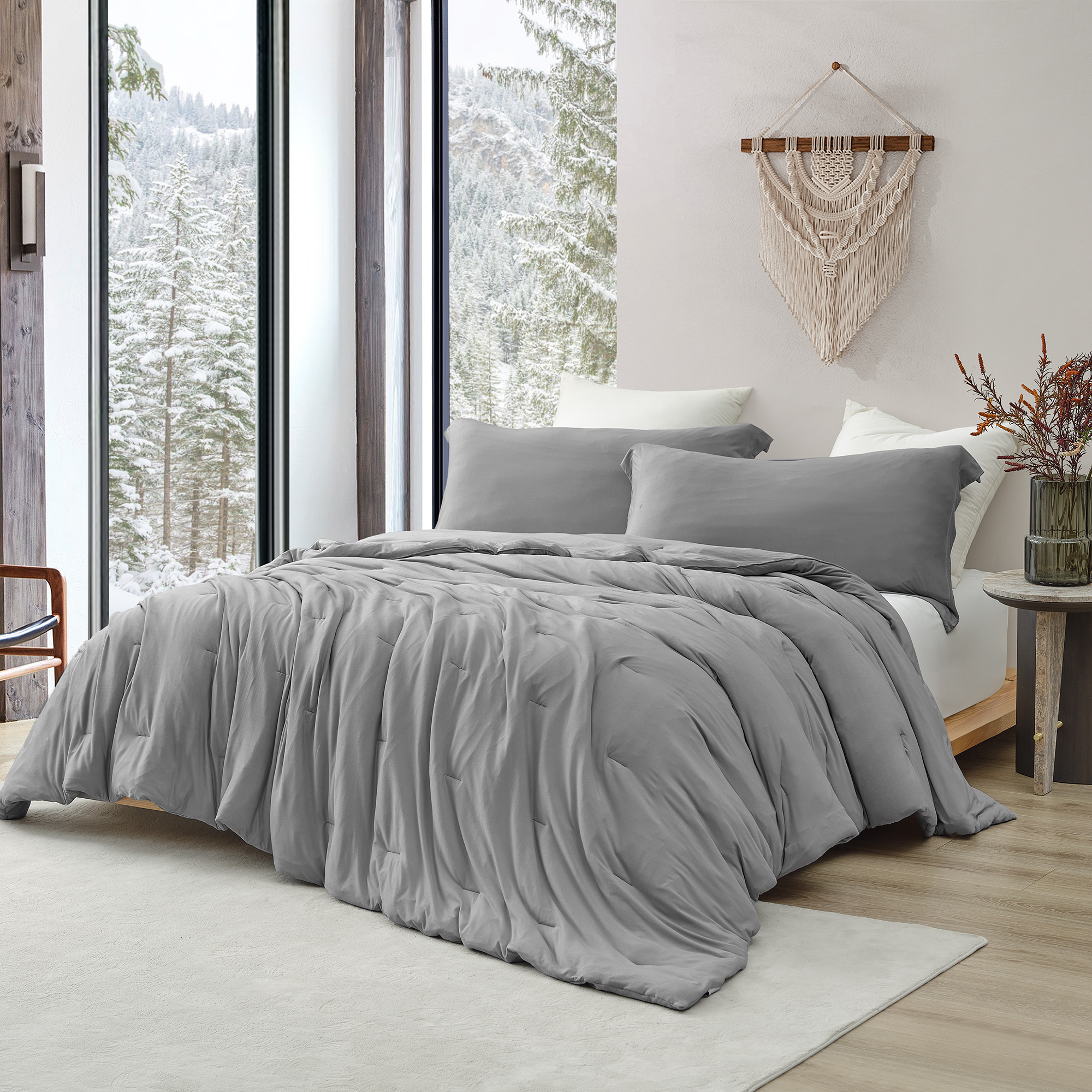 Chillin Panda - Coma Inducer® Oversized Comforter Set - Cavern Gray