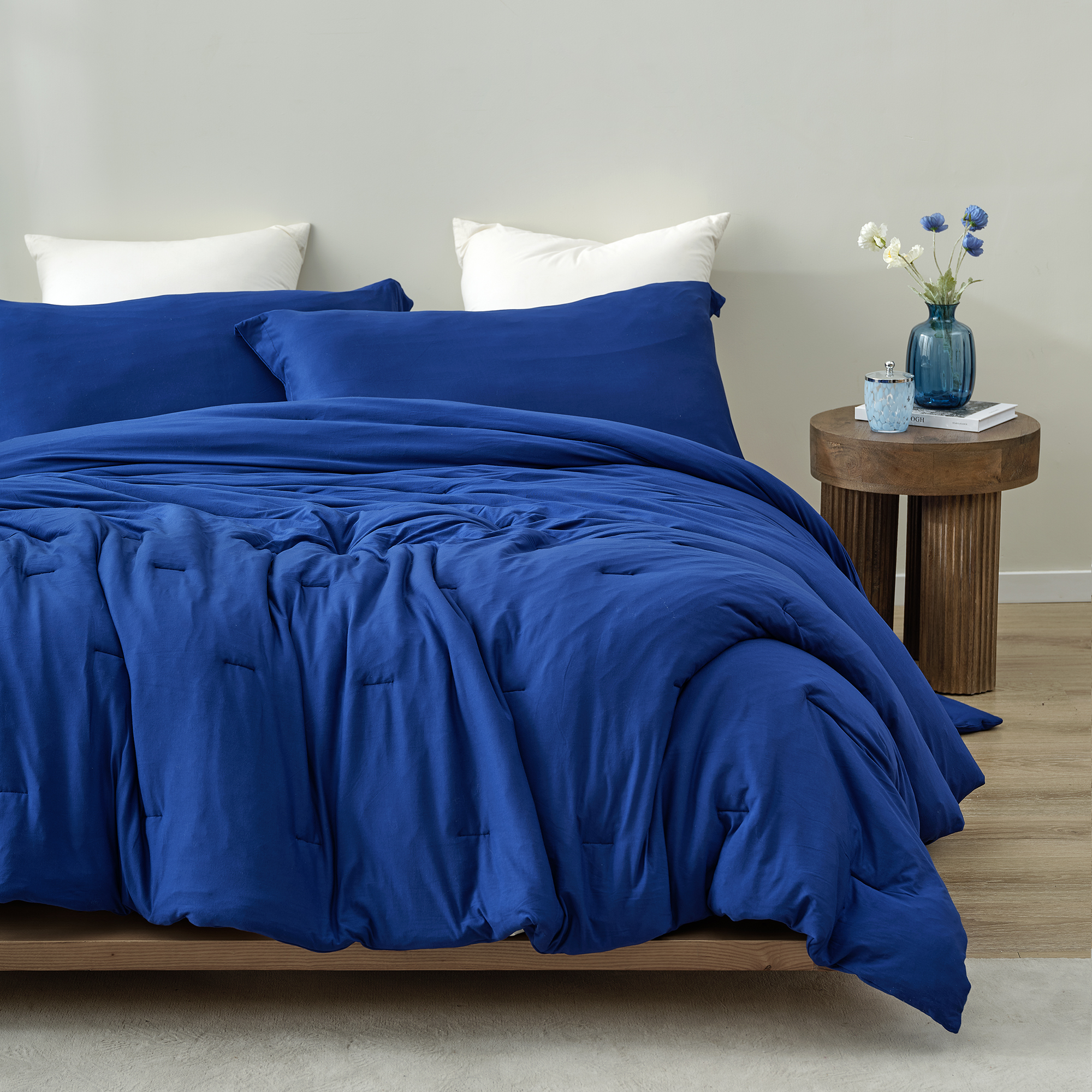 Chillin Panda - Coma Inducer® Oversized Comforter Set - Limoges Blue