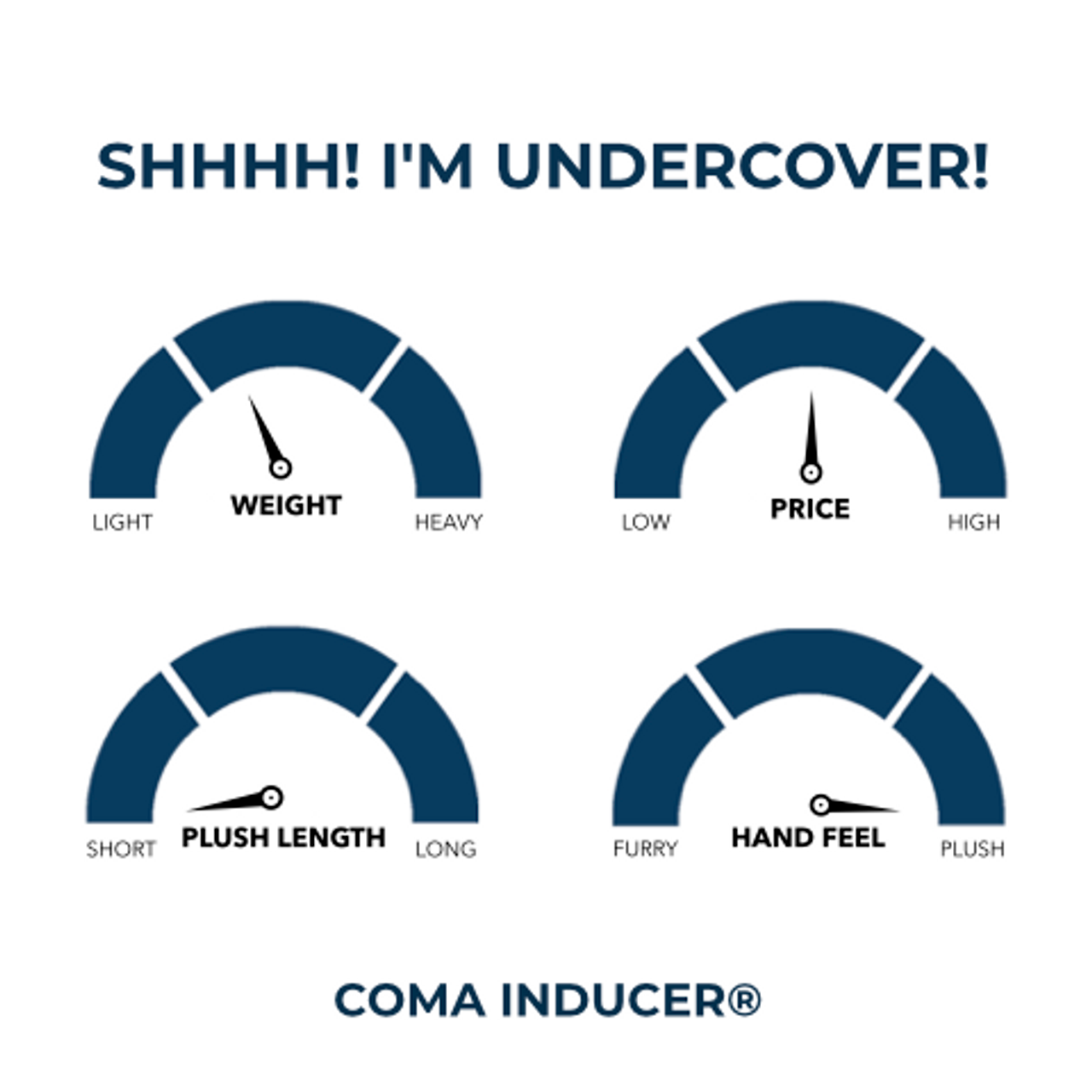 Shhhh! I'm Undercover! - Coma Inducer® Oversized Queen Comforter Set - Fox Gray