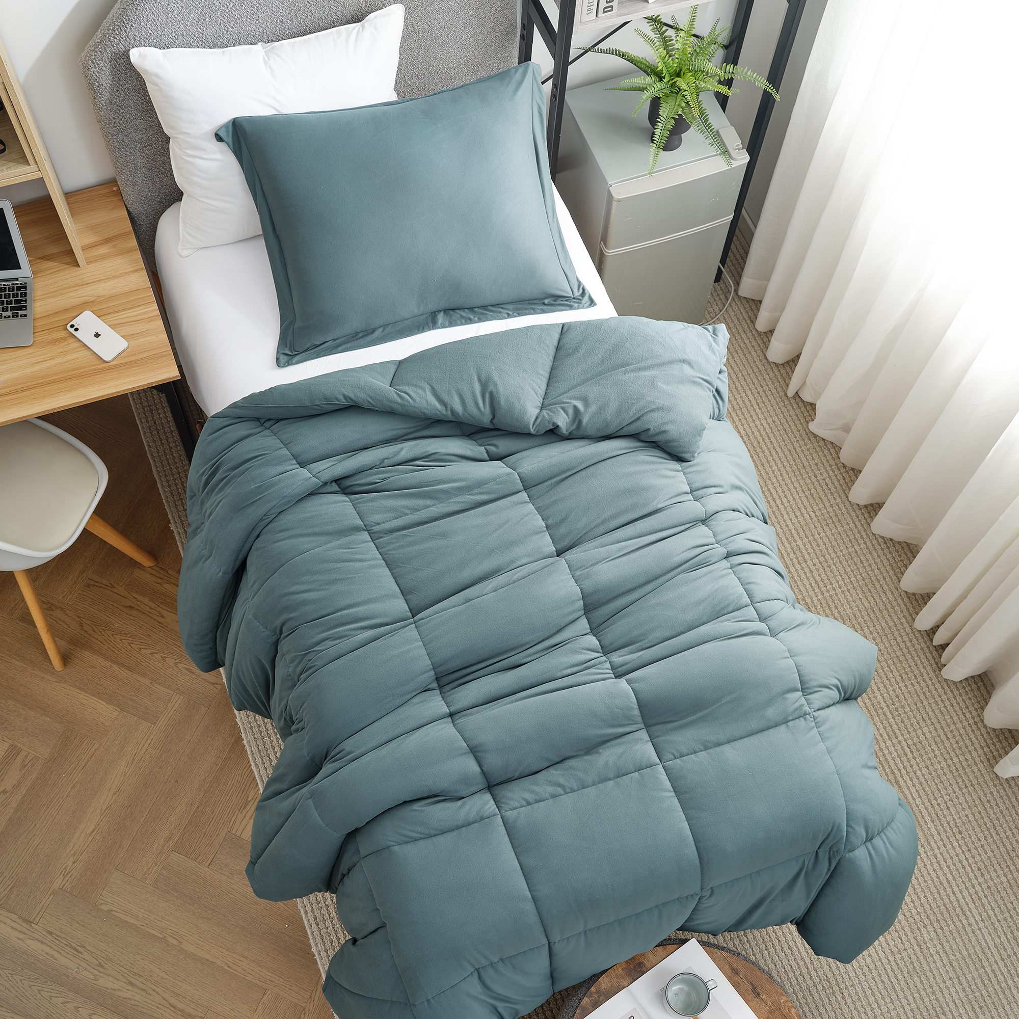 In The Thick of It - Coma Inducer® Oversized Twin Plush Comforter Set - Balsam Green