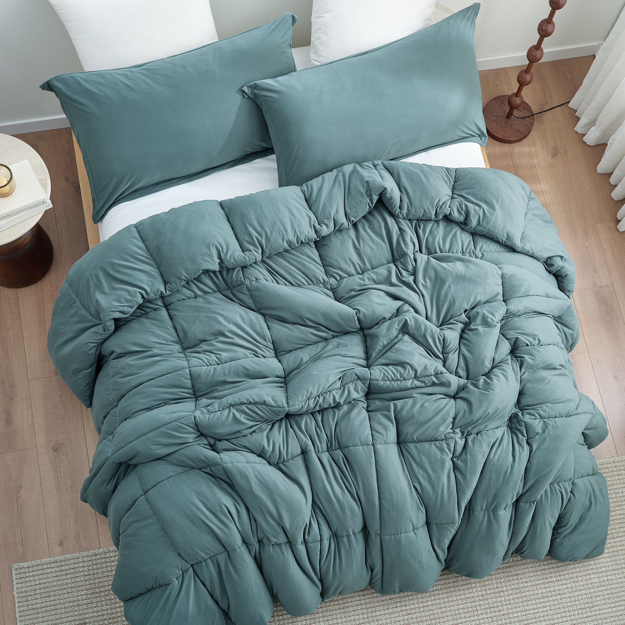 In The Thick of It - Coma Inducer® Oversized King Plush Comforter Set - Balsam Green