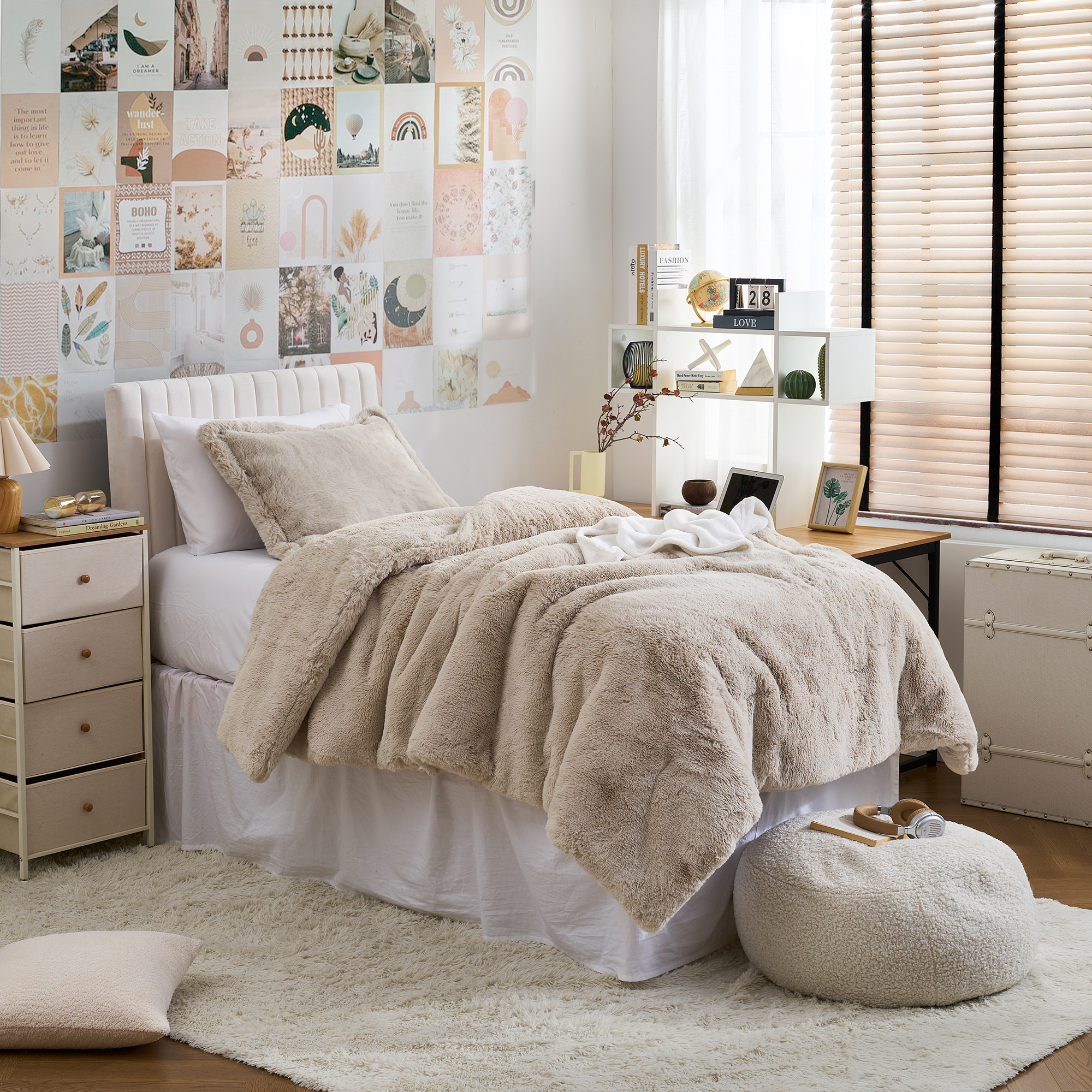 I Am Bed Serious - Coma Inducer® Oversized Twin Comforter Set - Taupe Cream