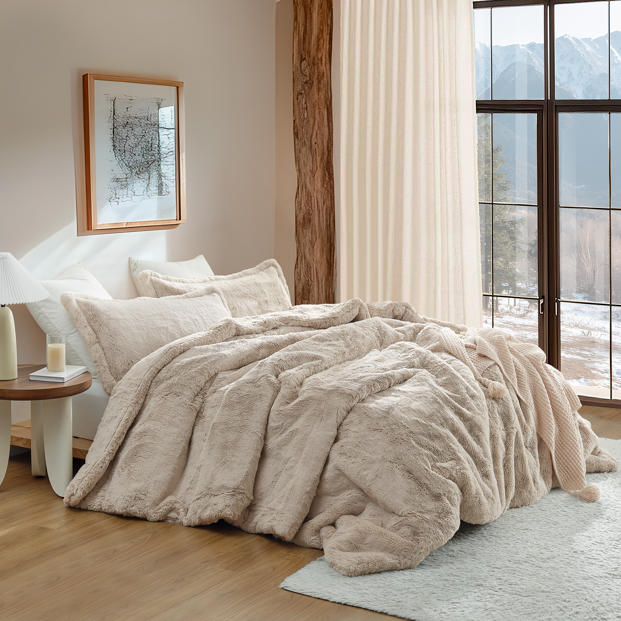 I Am Bed Serious - Coma Inducer® Alaskan King Comforter Set - Taupe Cream