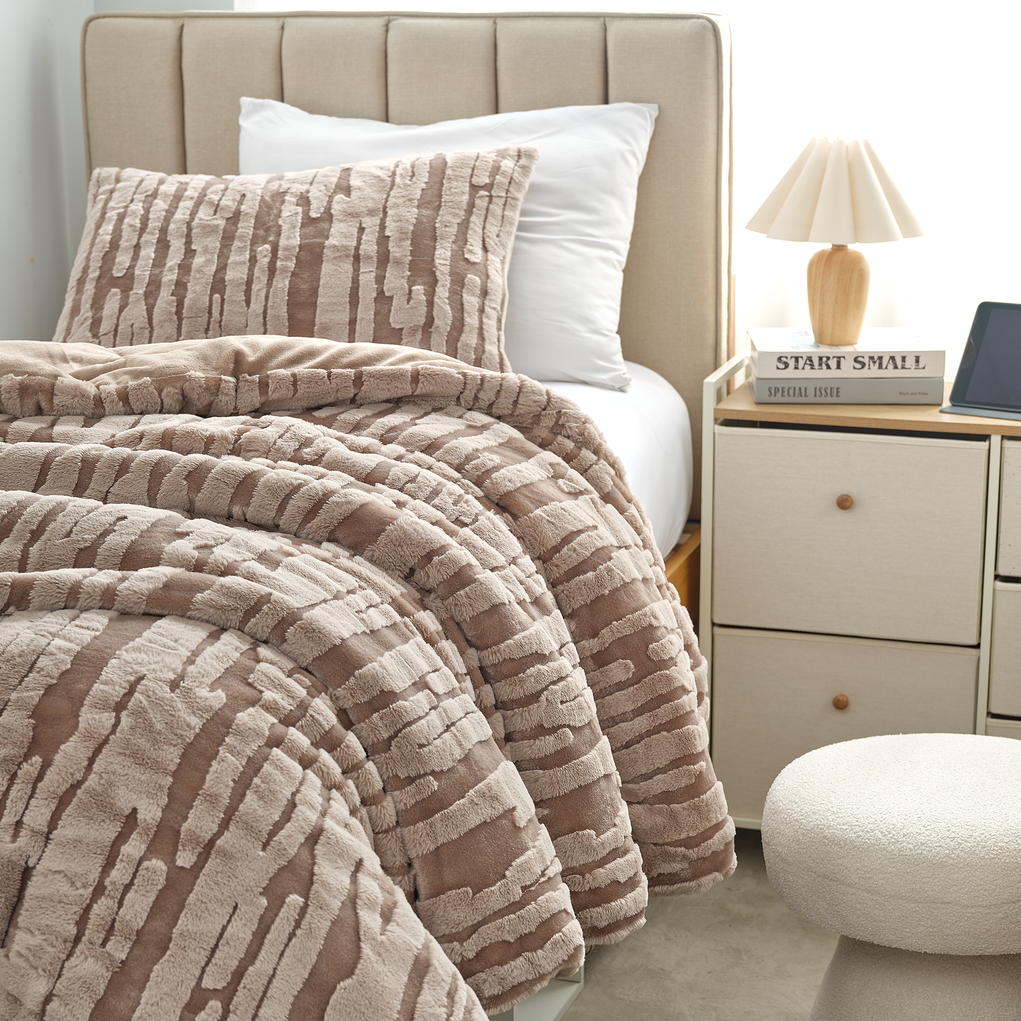 Desert Dunes - Coma Inducer® Oversized Twin Comforter Set - Sahara Taupe