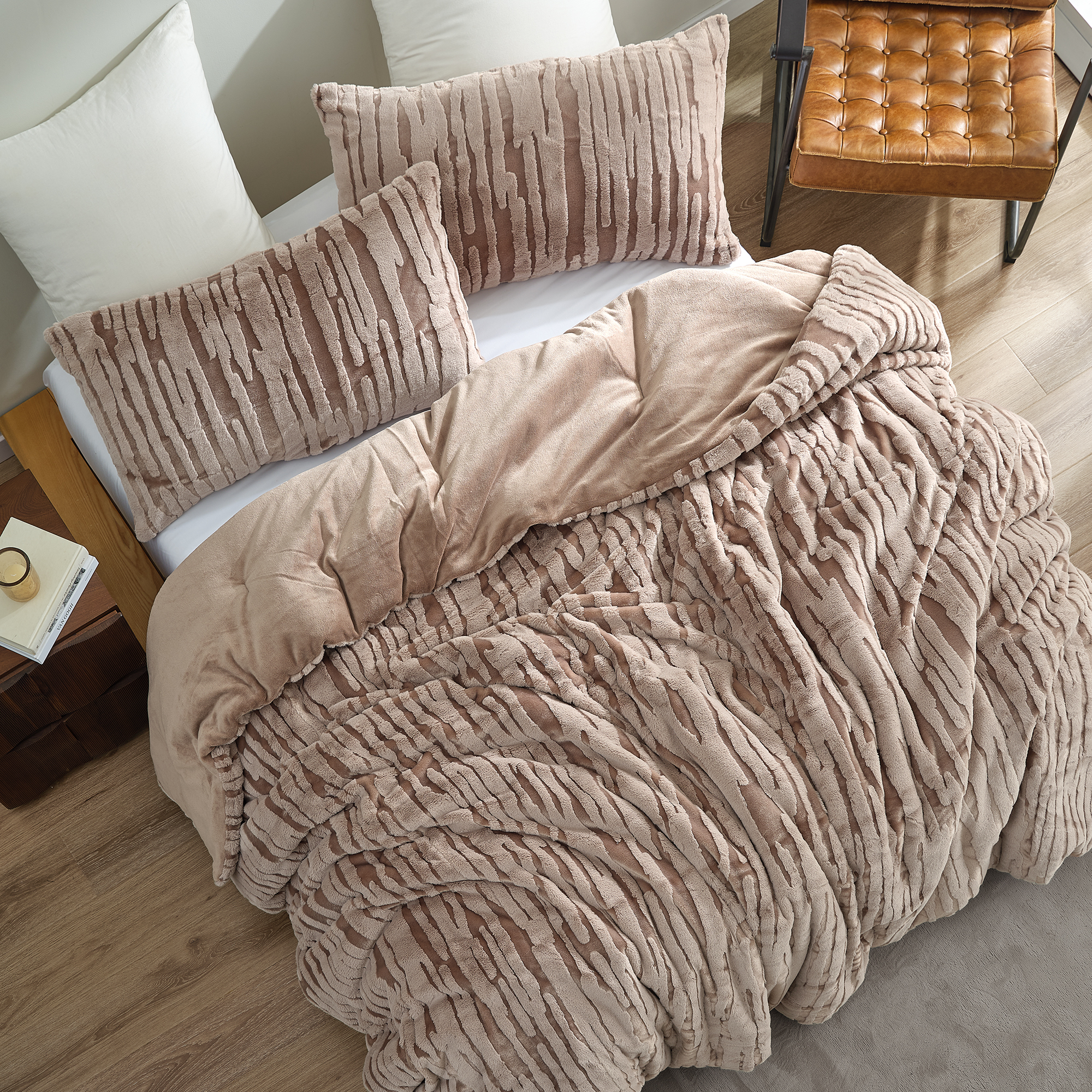 Desert Dunes - Coma Inducer® Oversized Queen Comforter Set - Sahara Taupe