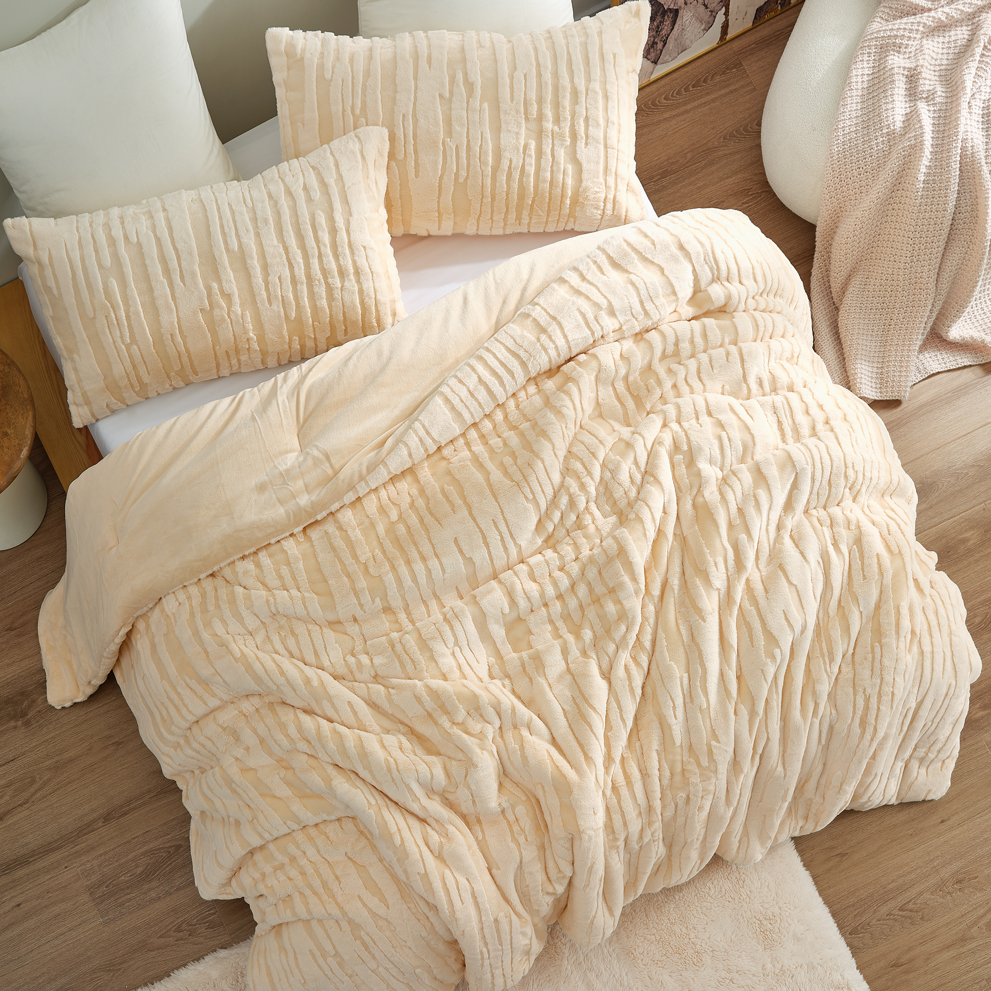 Desert Dunes - Coma Inducer® Oversized King Comforter Set - Buttercream