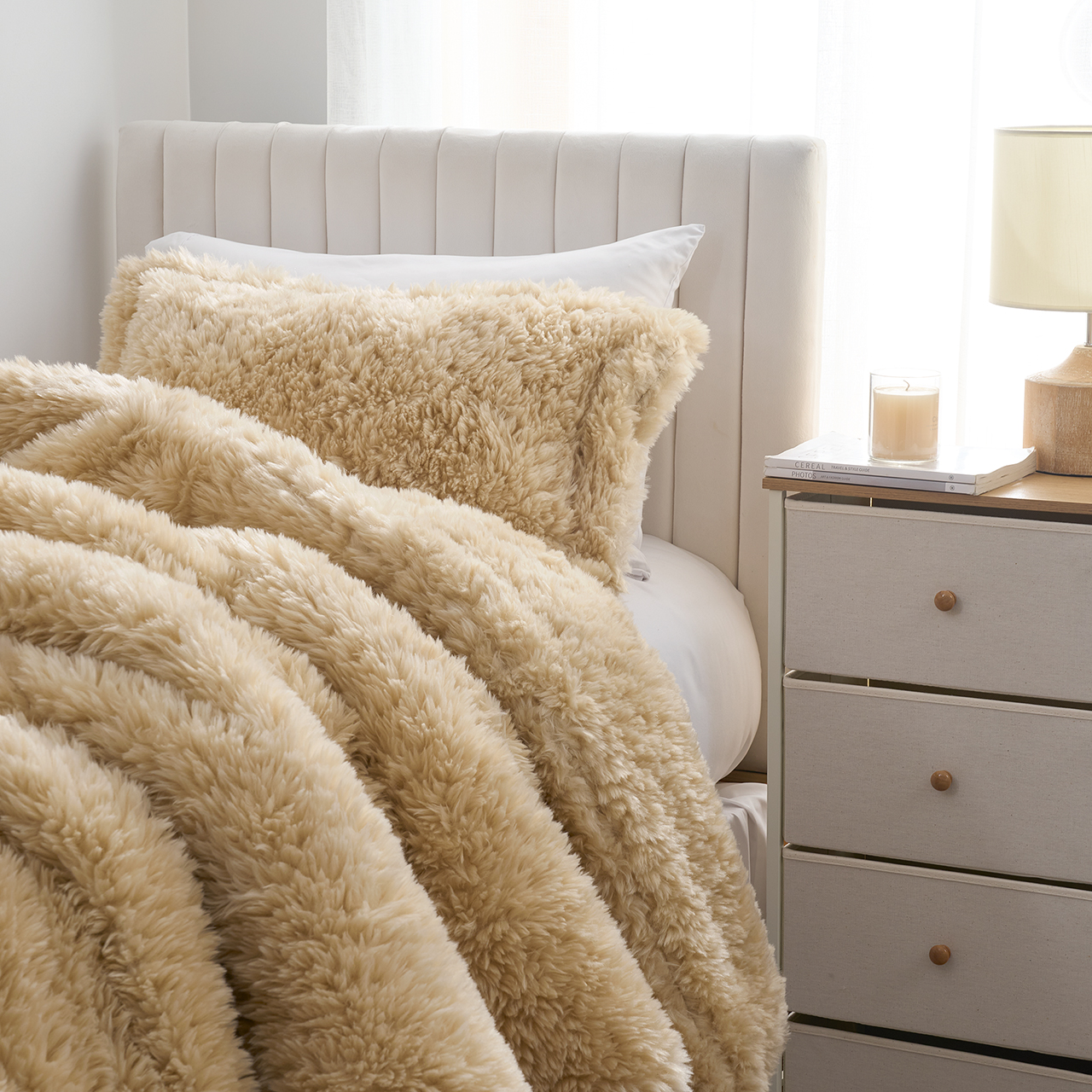 Woolly Mammoth - Coma Inducer® Twin XL Comforter Set - Cream Taupe