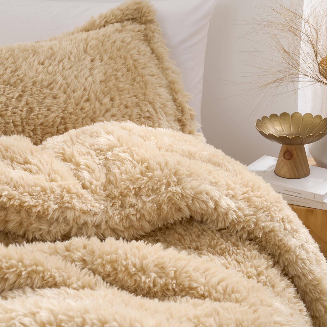 Woolly Mammoth - Coma Inducer® Oversized King Comforter Set - Cream Taupe
