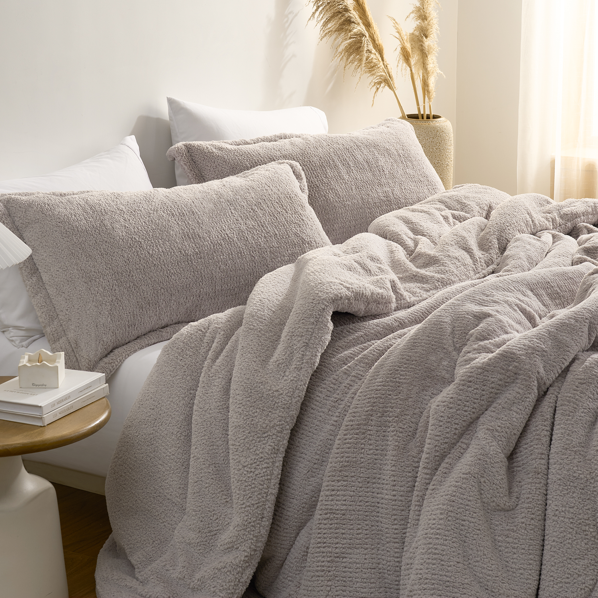 Hibernation - Coma Inducer® Oversized Queen Comforter Set - Taupe Gray