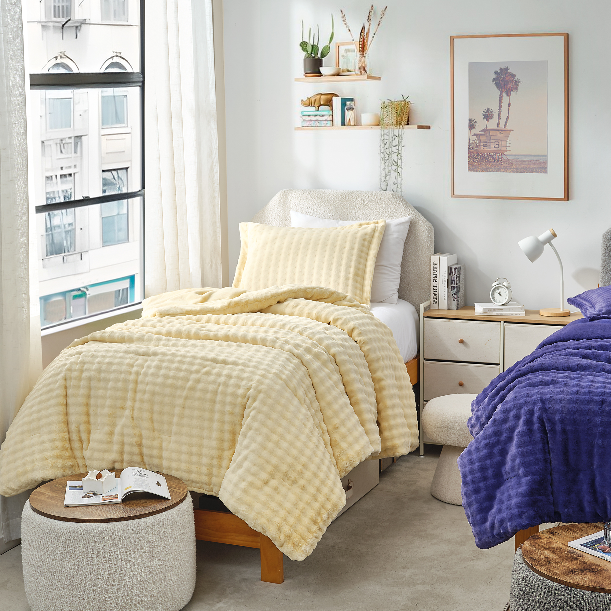 Snowball Double Chunky Bunny® - Coma Inducer® Oversized Twin Comforter Set - Baby Almond Cream