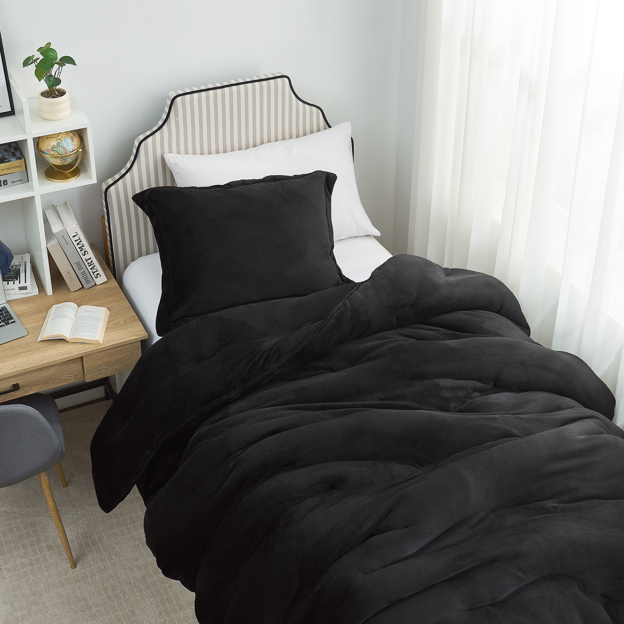 Thicker Than Thick® - Coma Inducer® Twin XL Comforter Set - Standard Plush Filling - Real Black