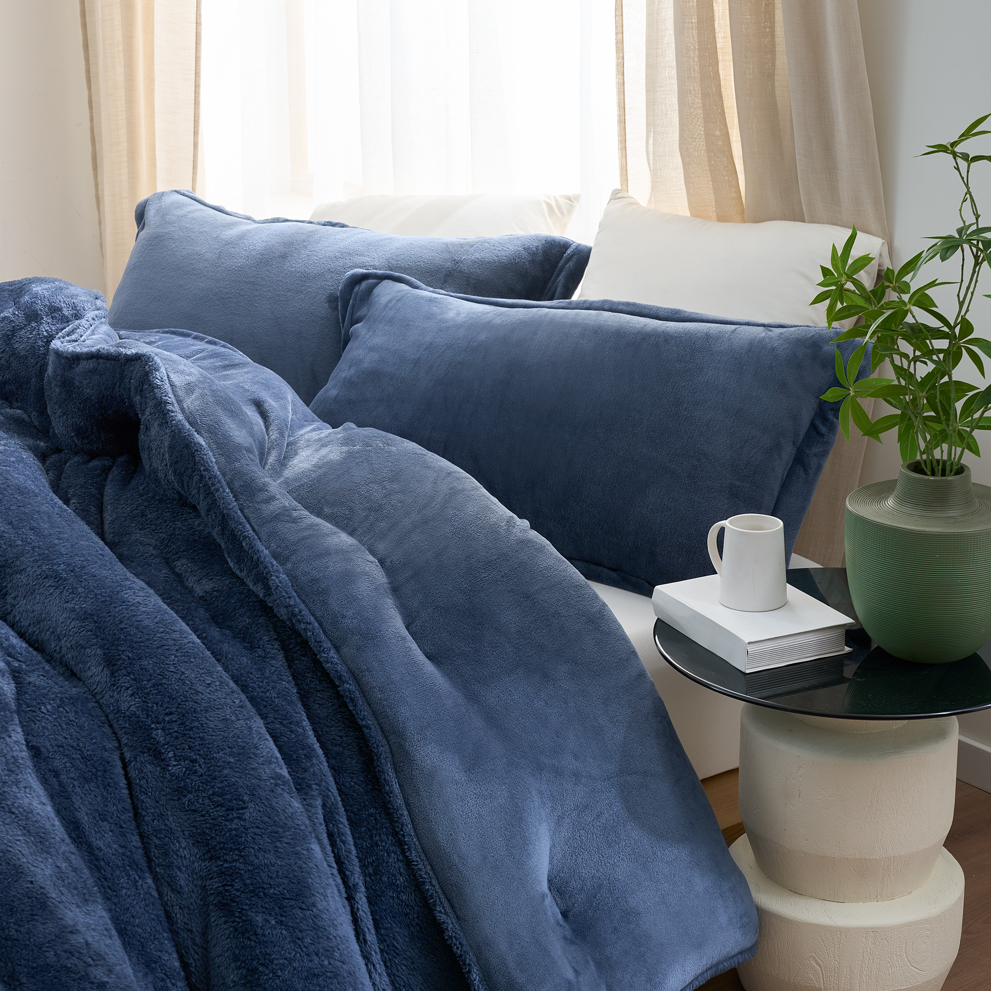 Dam Bae, She Thick® - Coma Inducer® Oversized Queen Comforter Set - Scenic Navy