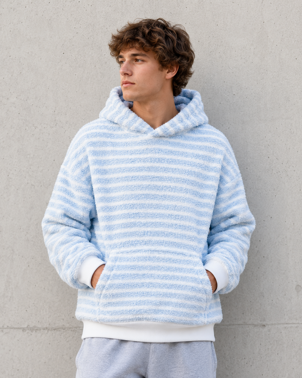 Coma Hoodie - Smoke Blue Stripe