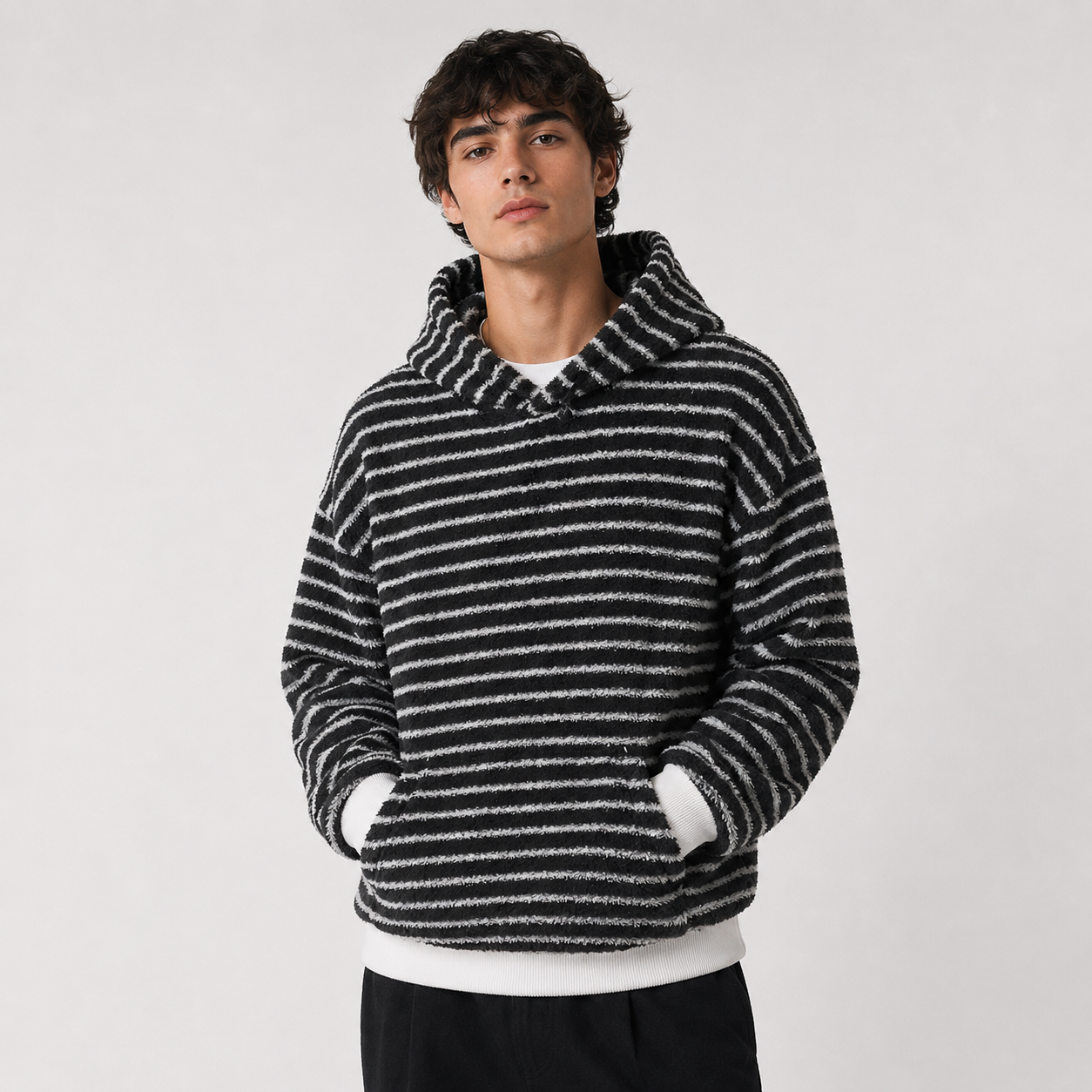 Coma Hoodie - Black Stripe - Men's