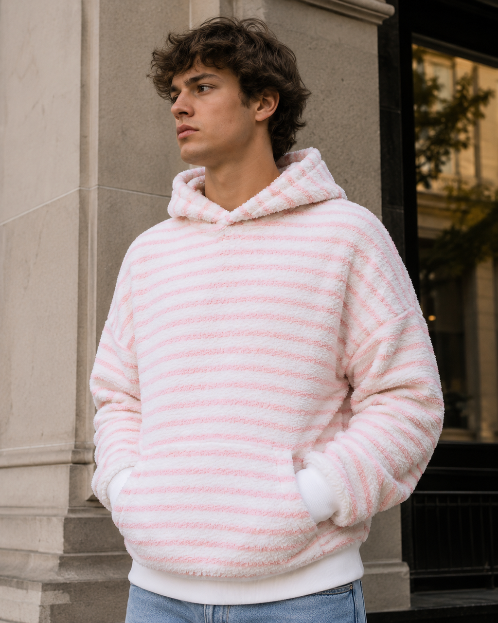 Coma Hoodie - Pink Stripe