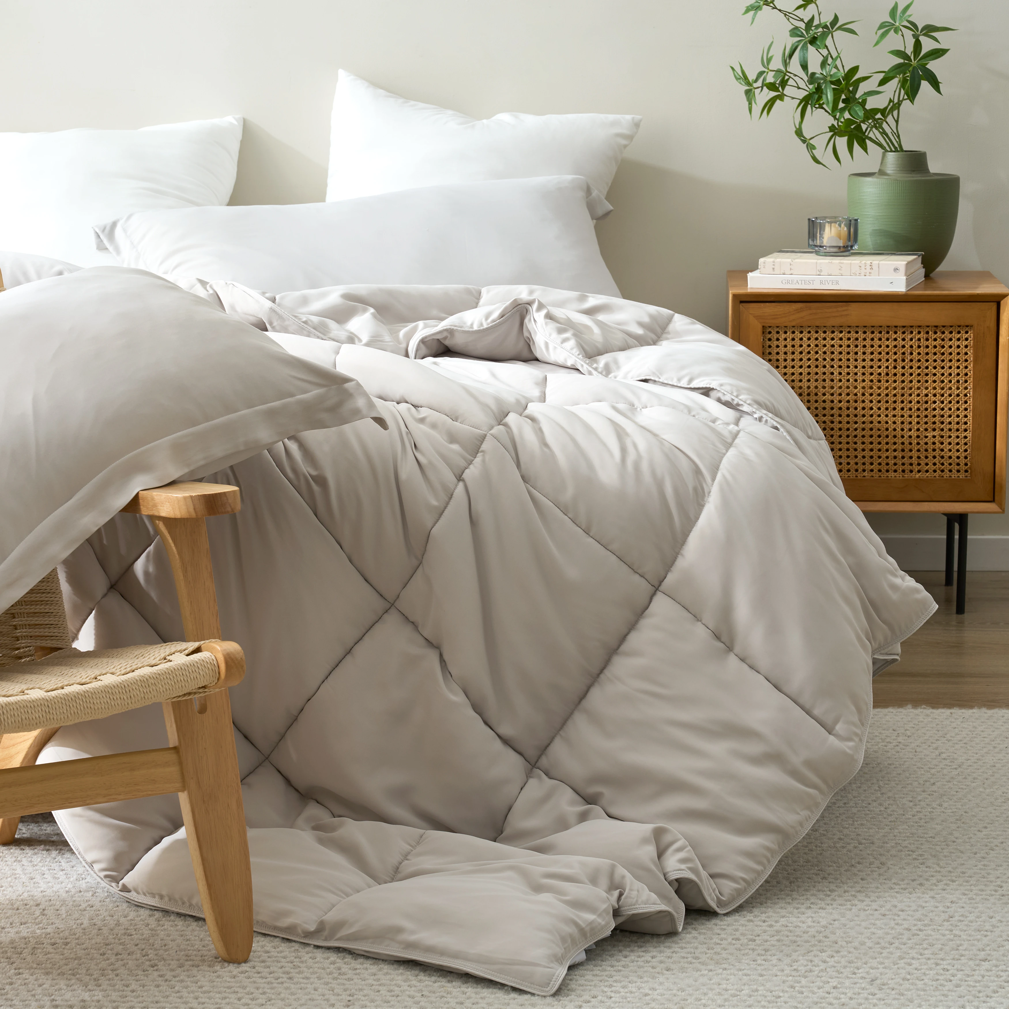Hot Days Cool Nights - Coma Inducer® Oversized Queen Comforter Set - Tracing Gray