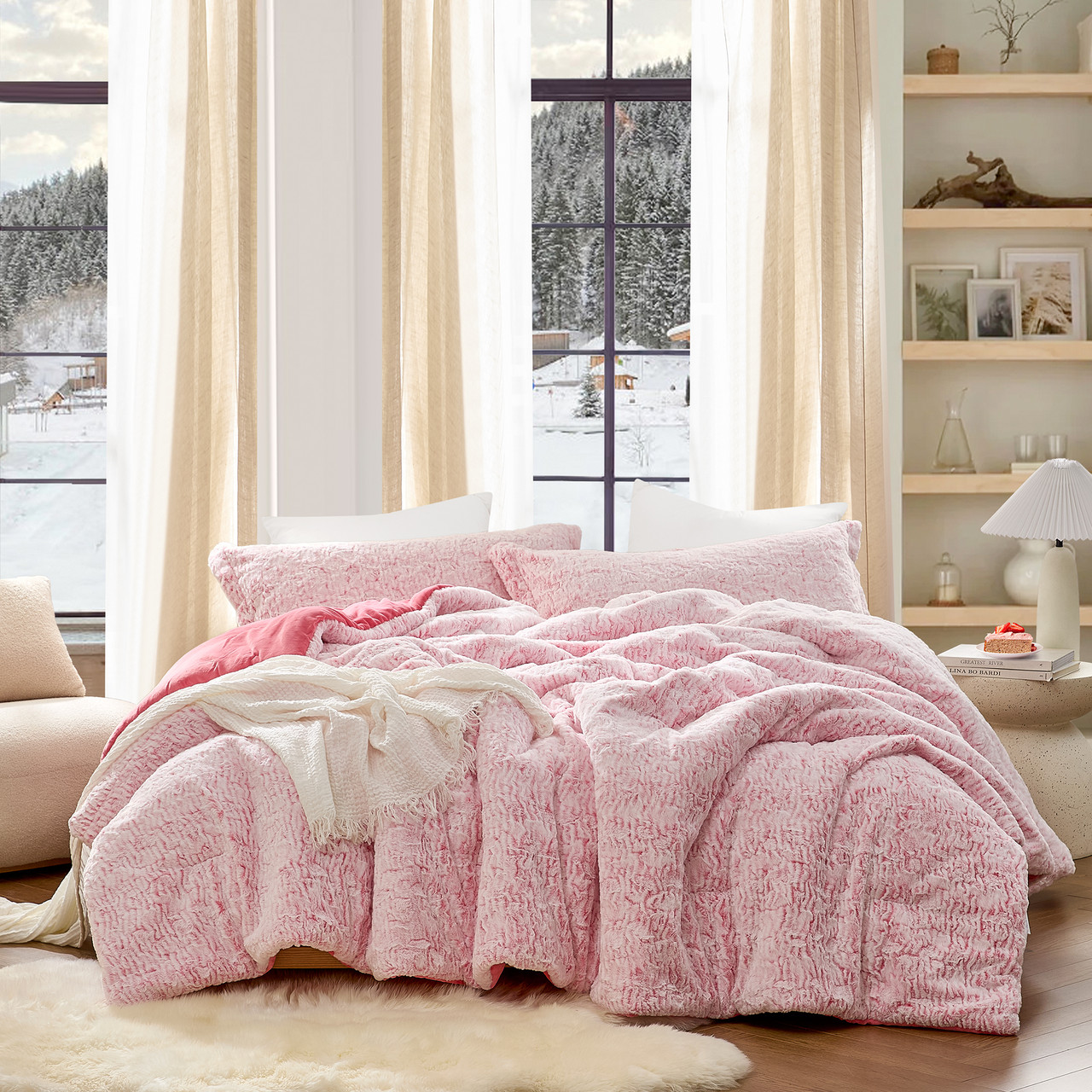 Shortcake - Coma Inducer® Alaskan King Comforter Set - Strawberry Pink
