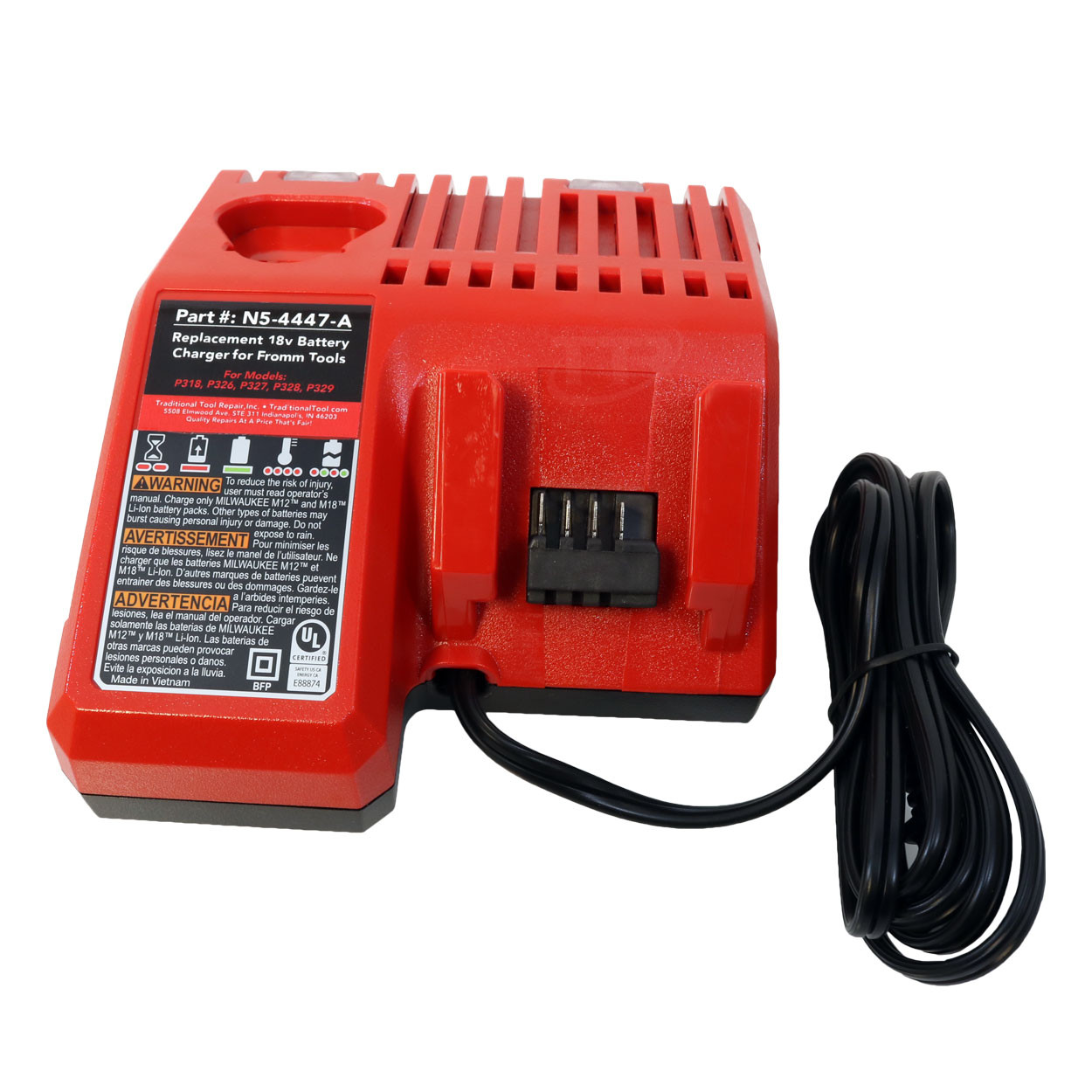 N54447A Replacement 18v Battery Charger For Fromm Strapping Tools