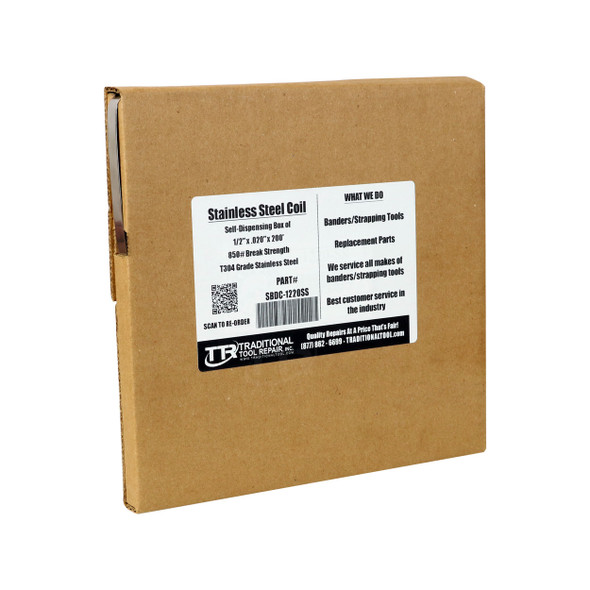 Portable Self Dispensing 1/2" 5/8" 3/4" x .020" x 300' Mini Steel Strapping Coil, 1200/1500