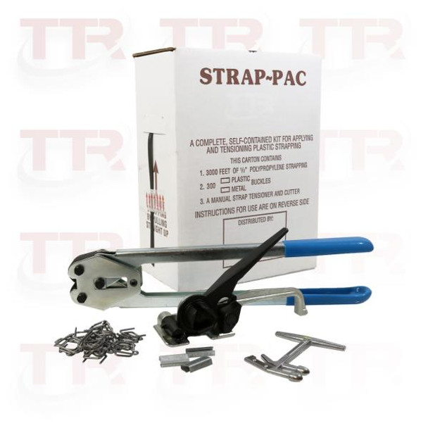 Handy Strap Kit Self Dispensing Box Of 1/2" x 3000' Poly Strapping 300lbs Break Strength