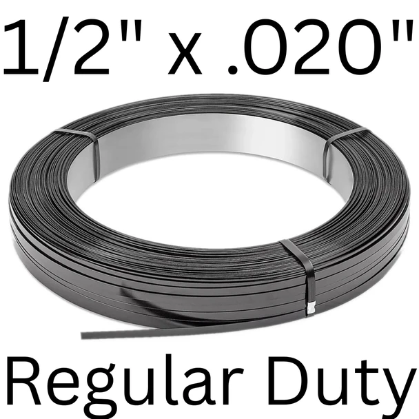 1/2" x .020" Regular Duty Steel Strapping