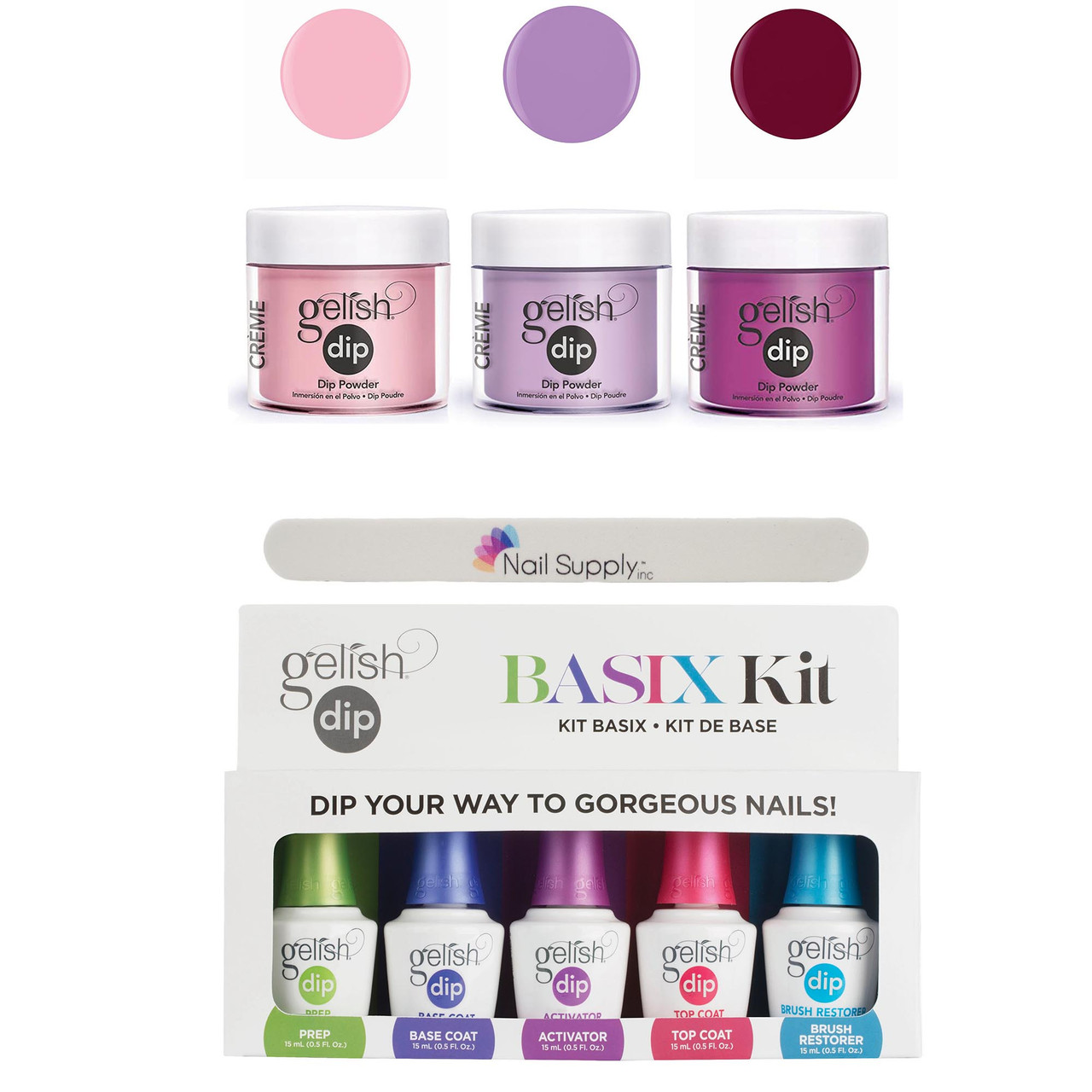 gelish base coat dip