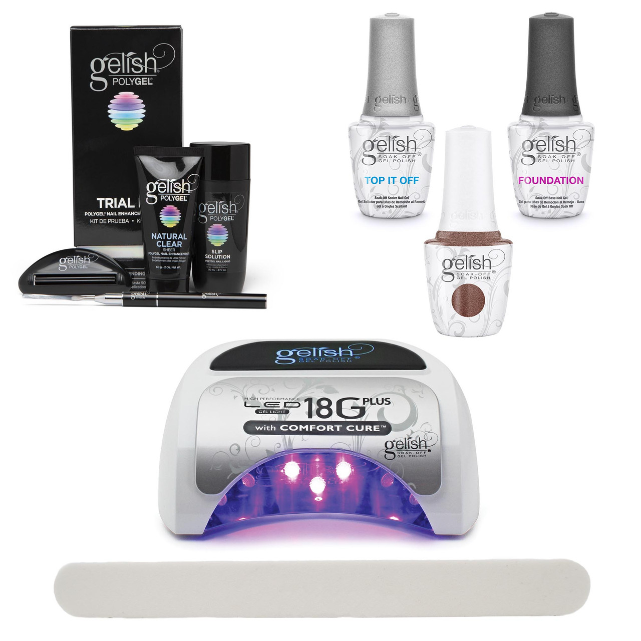 gelish polygel kit with lamp