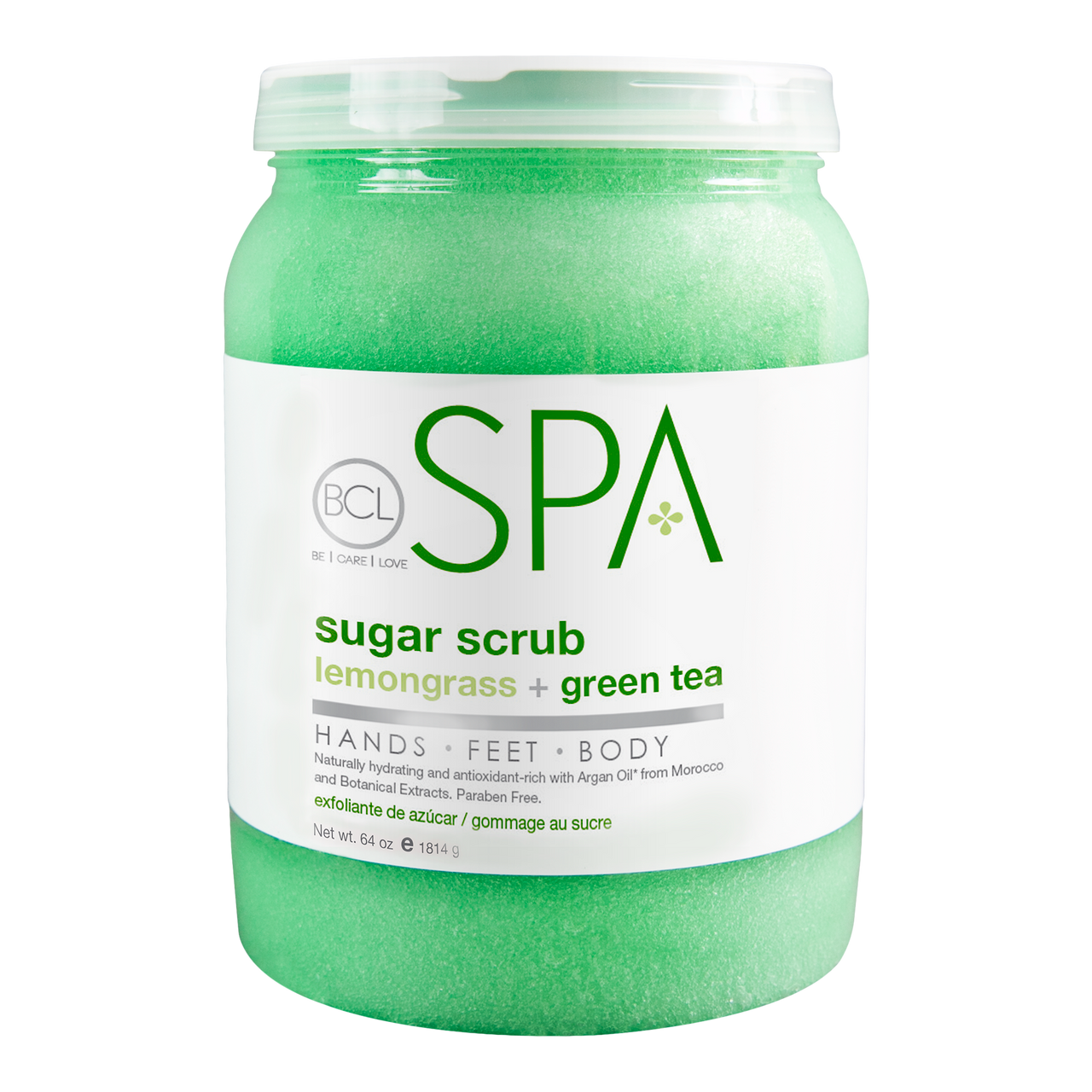 BCL SPA 64 oz. Sugar Scrub Lemongrass + Green Tea - Nail Supply Inc