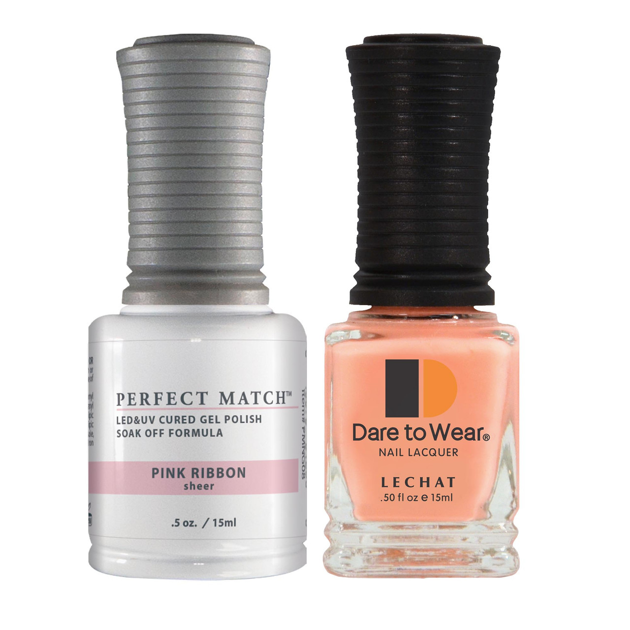 Le Chat Perfect Match Gel Polish & Lacquer Set, Pink Ribbon, 15 mL