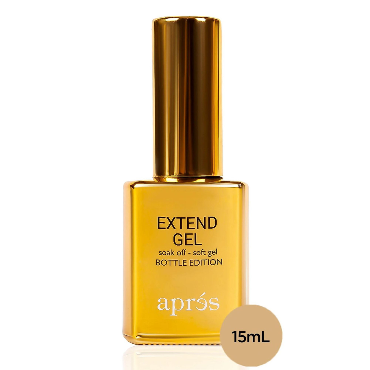 Aprés Extend Gel In Bottle (Gold) 15ml - Nail Supply Inc