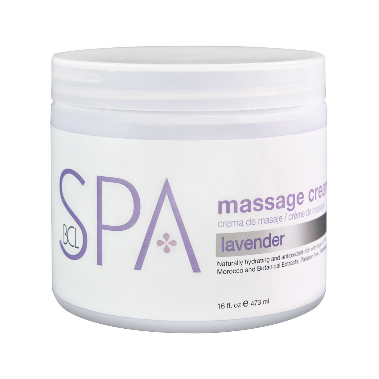 BCL SPA 16 oz. Massage Cream Lavender + Mint - Nail Supply Inc