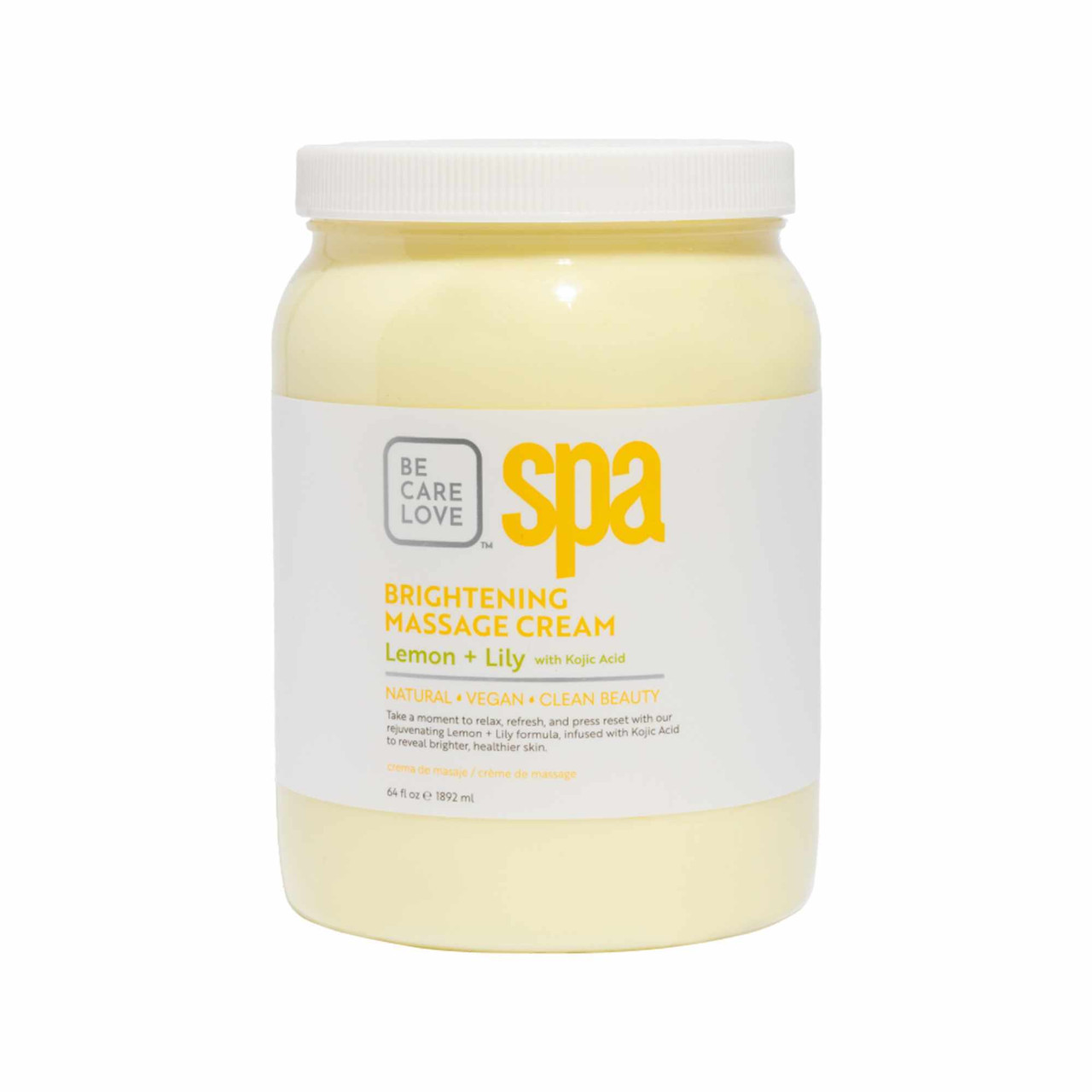 BCL Spa 64 oz. Brightening Lemon + Lily Massage Cream - Nail
