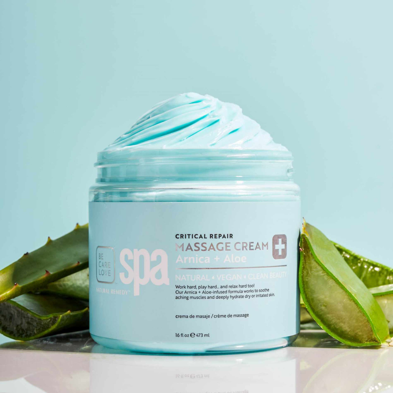 BCL SPA 16 oz. Massage Cream, Critical Repair Arnica + Aloe - Nail