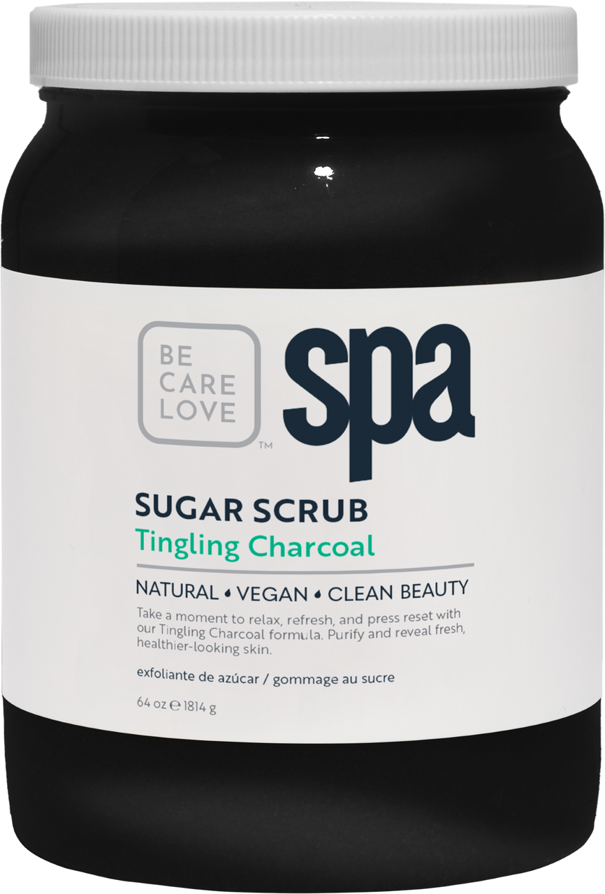 BCL SPA Sugar Scrub Tingling Charcoal, 64 oz. - Nail Supply Inc